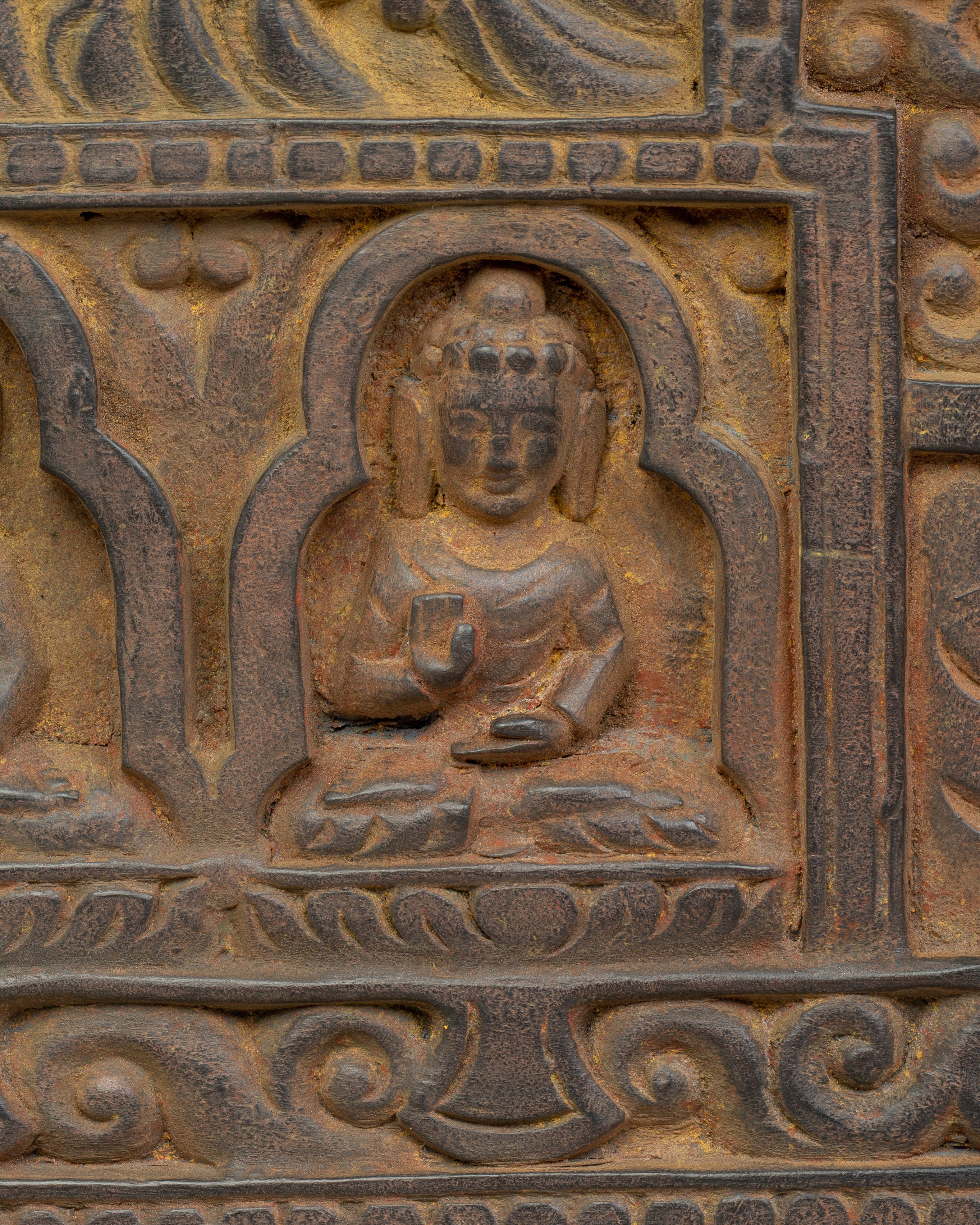 Wooden Sutra Cover | Hand-Carved Tibetan Scripture Holder