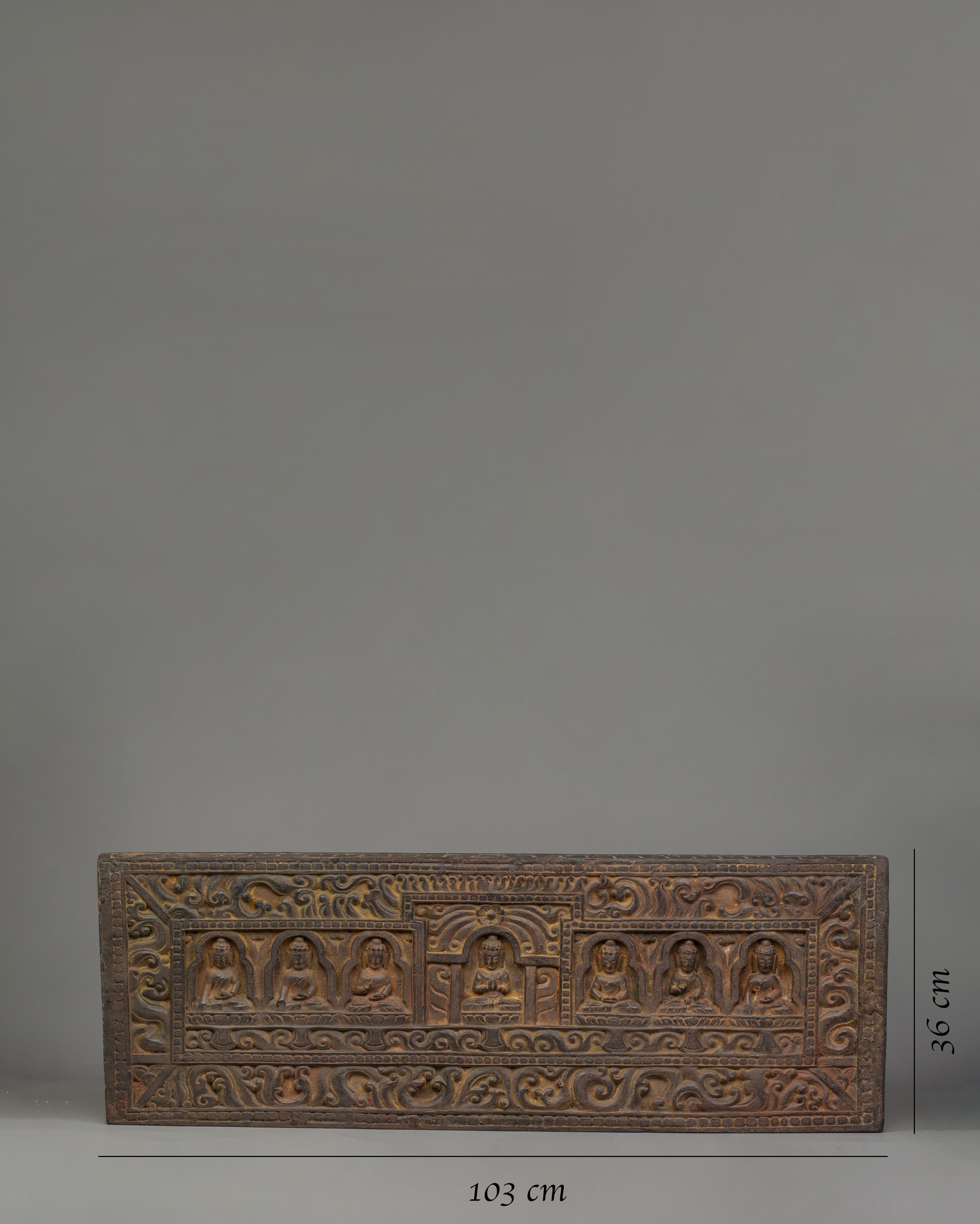 Wooden Sutra Cover | Hand-Carved Tibetan Scripture Holder