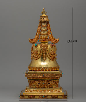Buddhist Nirvana Stupa | Sacred Buddhist Symbol of Enlightenment and Transcendence