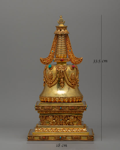 Buddhist Nirvana Stupa | Sacred Buddhist Symbol of Enlightenment and Transcendence