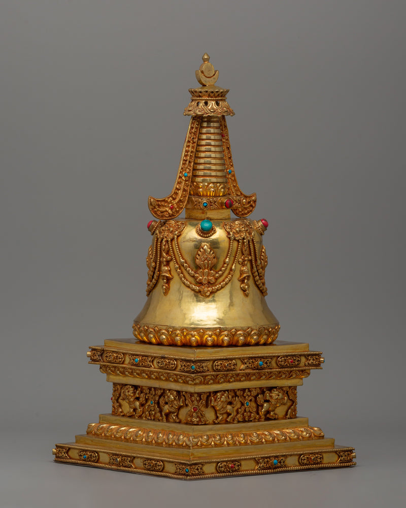 Buddhist Nirvana Stupa | Sacred Buddhist Symbol of Enlightenment and Transcendence