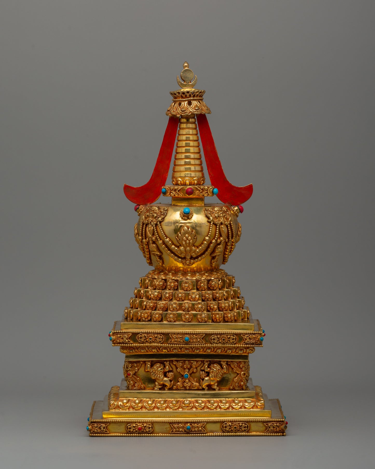 Buddhist Lotus Blossom Stupa | Buddhist Artifact for Meditation and Devotion