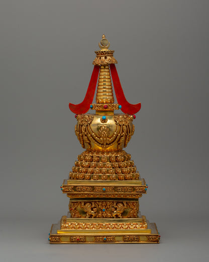 Buddhist Lotus Blossom Stupa | Buddhist Artifact for Meditation and Devotion