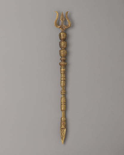 Brass Trishul With A Dagger | A Symbol of Divine Power