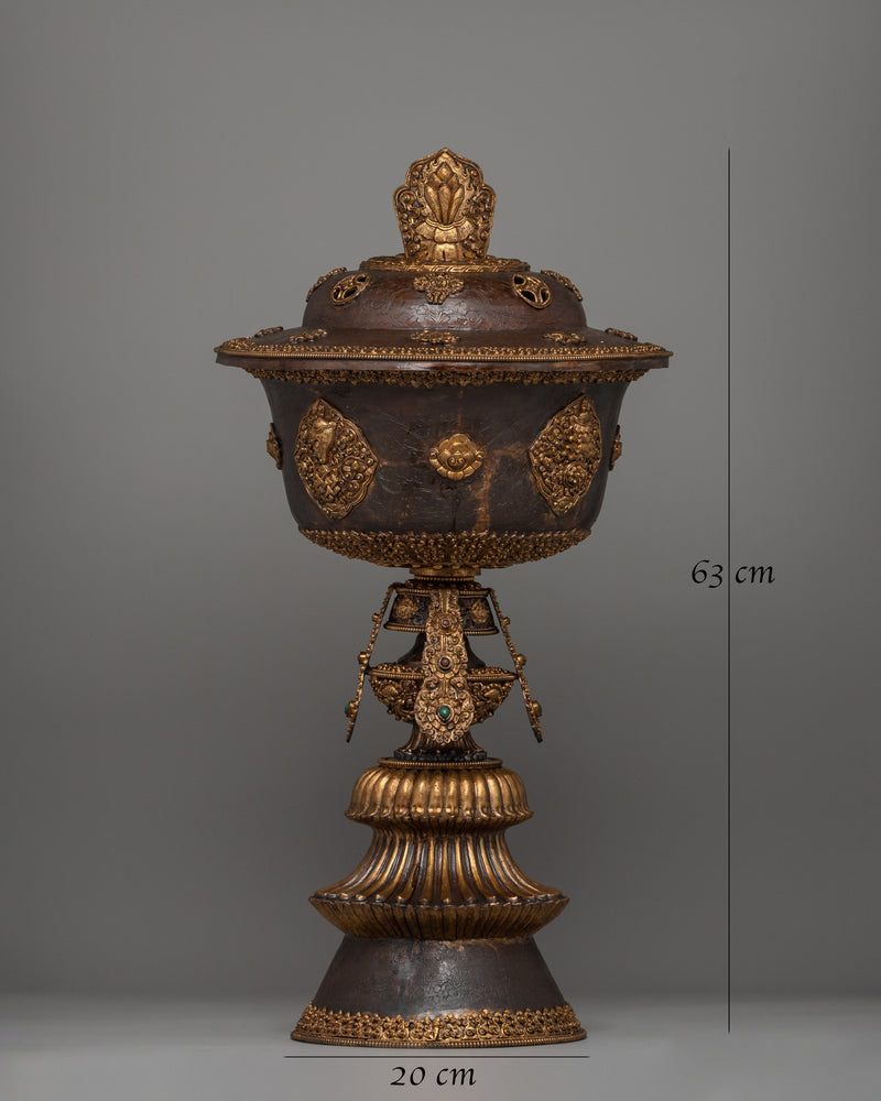 Traditional Tibetan Copper Made Butter Lamp | A Sacred Offering Light