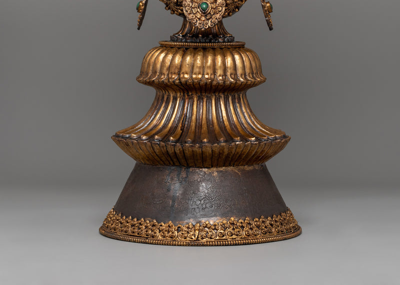 Traditional Tibetan Copper Made Butter Lamp | A Sacred Offering Light