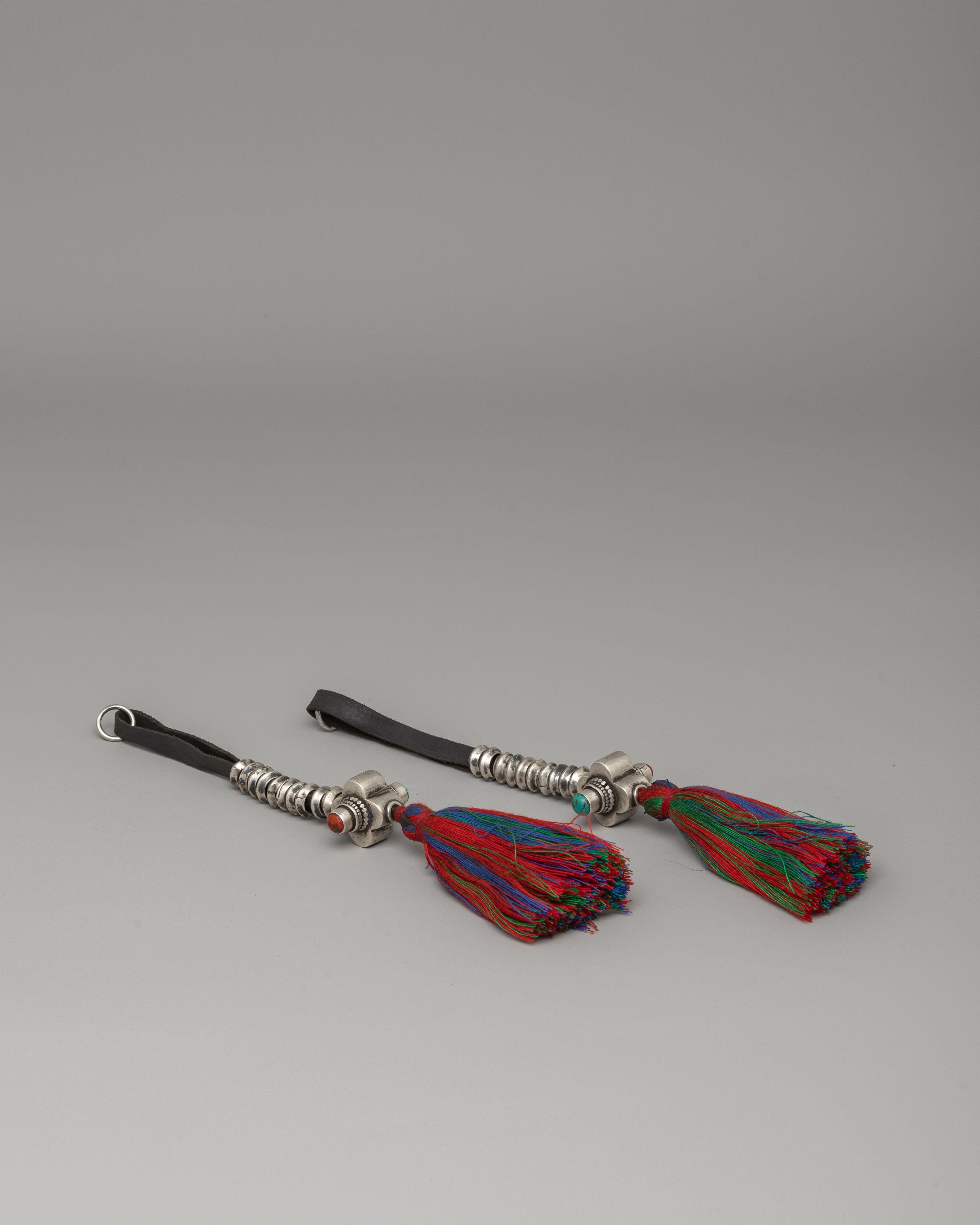Chupsel With Colorful Tassel | A Sacred Prayer Bead Spacer