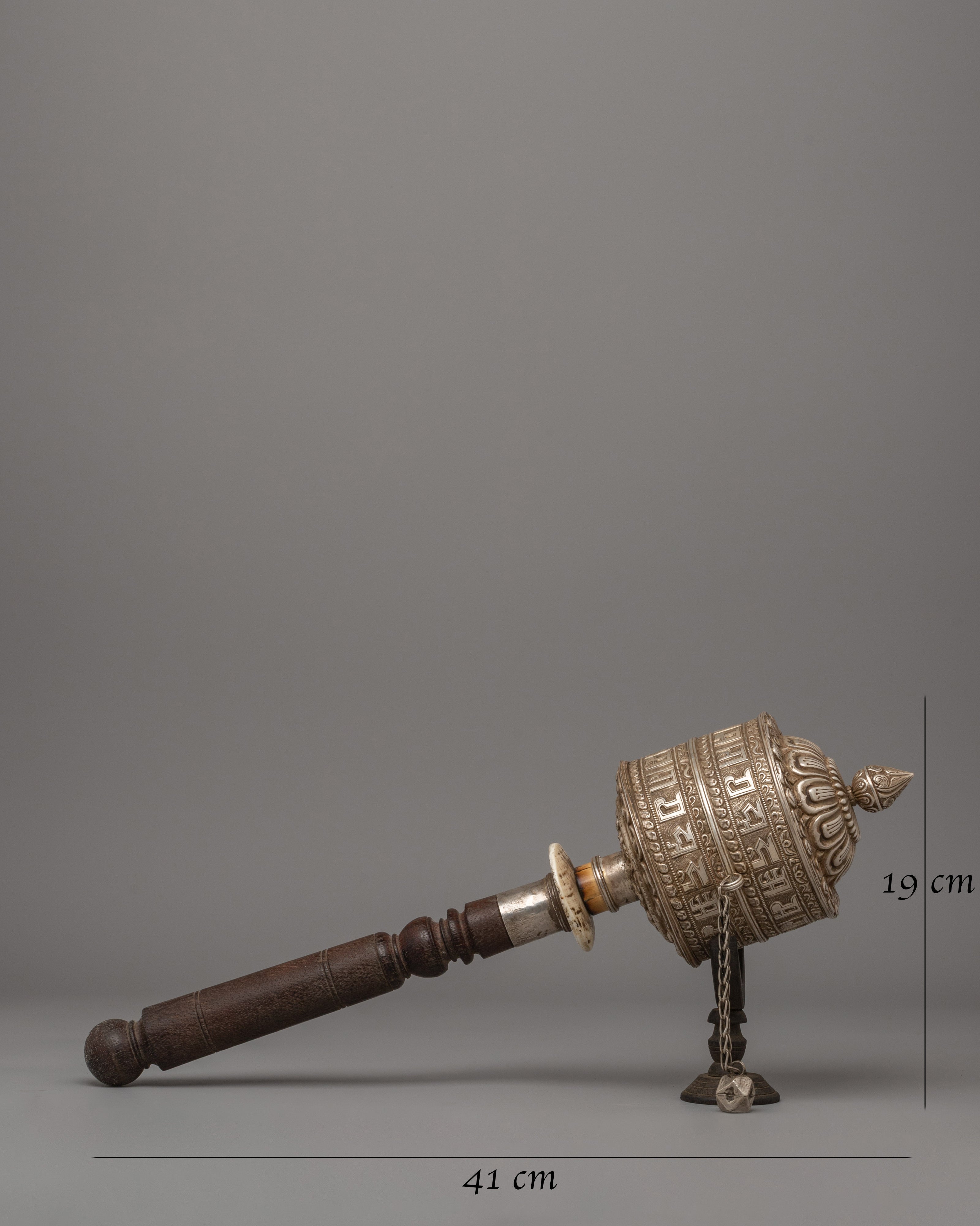 Silver Prayer Wheel | A Sacred Tool for Prayer
