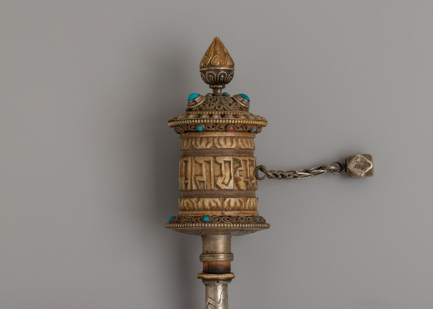 Prayer Wheel for Dharma | Ethically Sourced Buffalo Bone Craft