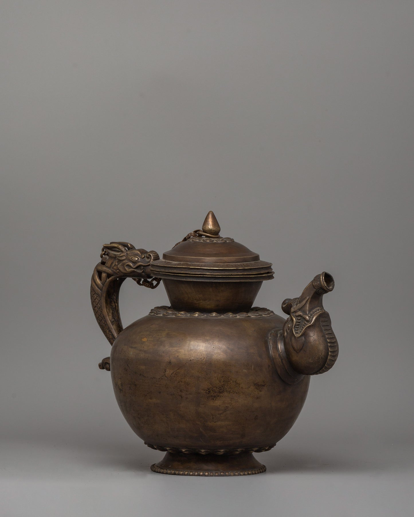 Tibetan Ceremonial Tea Pot | Dragon Handle & Elephant Spout