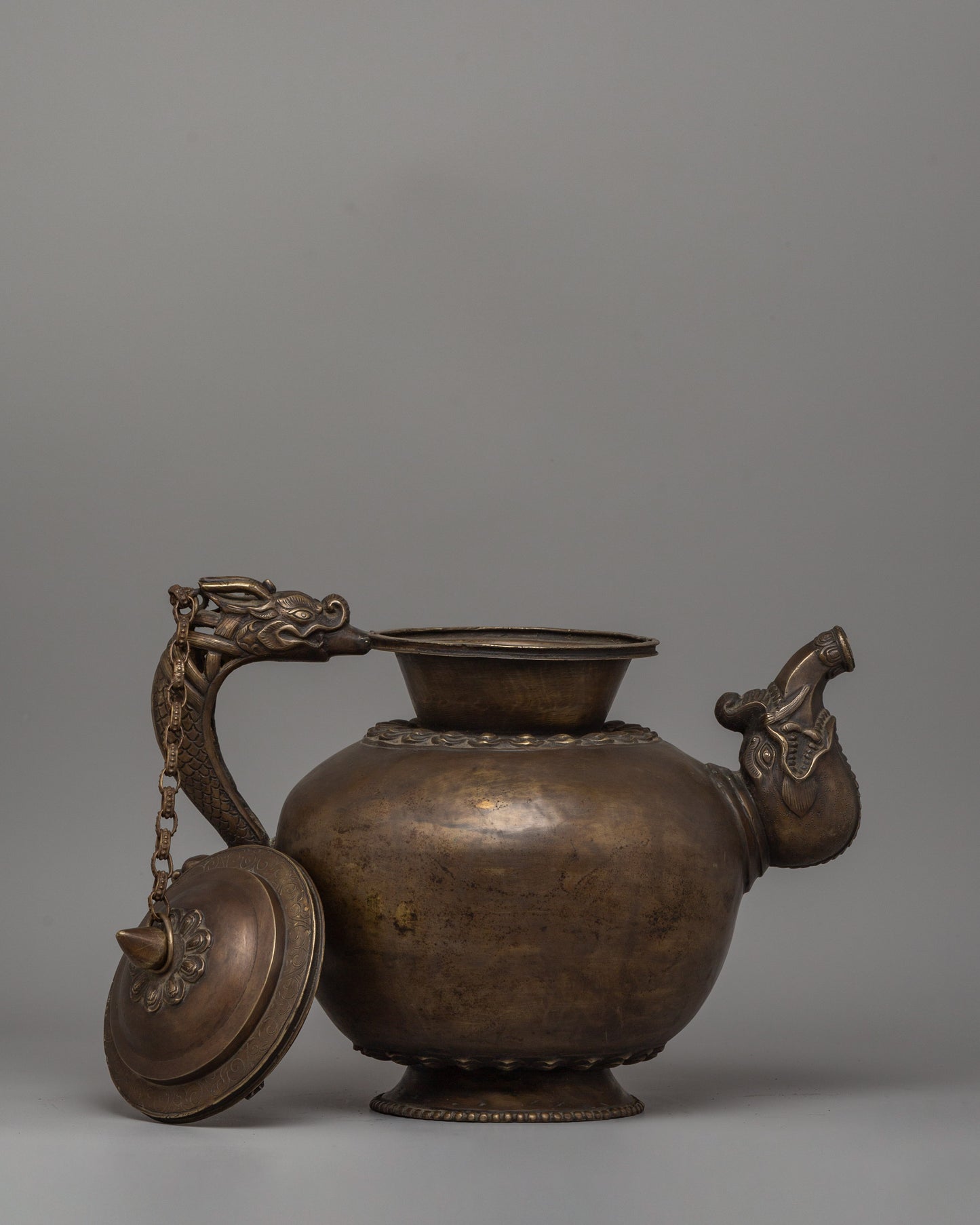 Tibetan Ceremonial Tea Pot | Dragon Handle & Elephant Spout