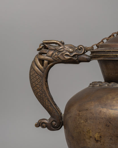 Tibetan Ceremonial Tea Pot | Dragon Handle & Elephant Spout