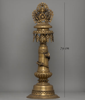 Brass Crafted Oil Lamp Set | Sacred Space Decor