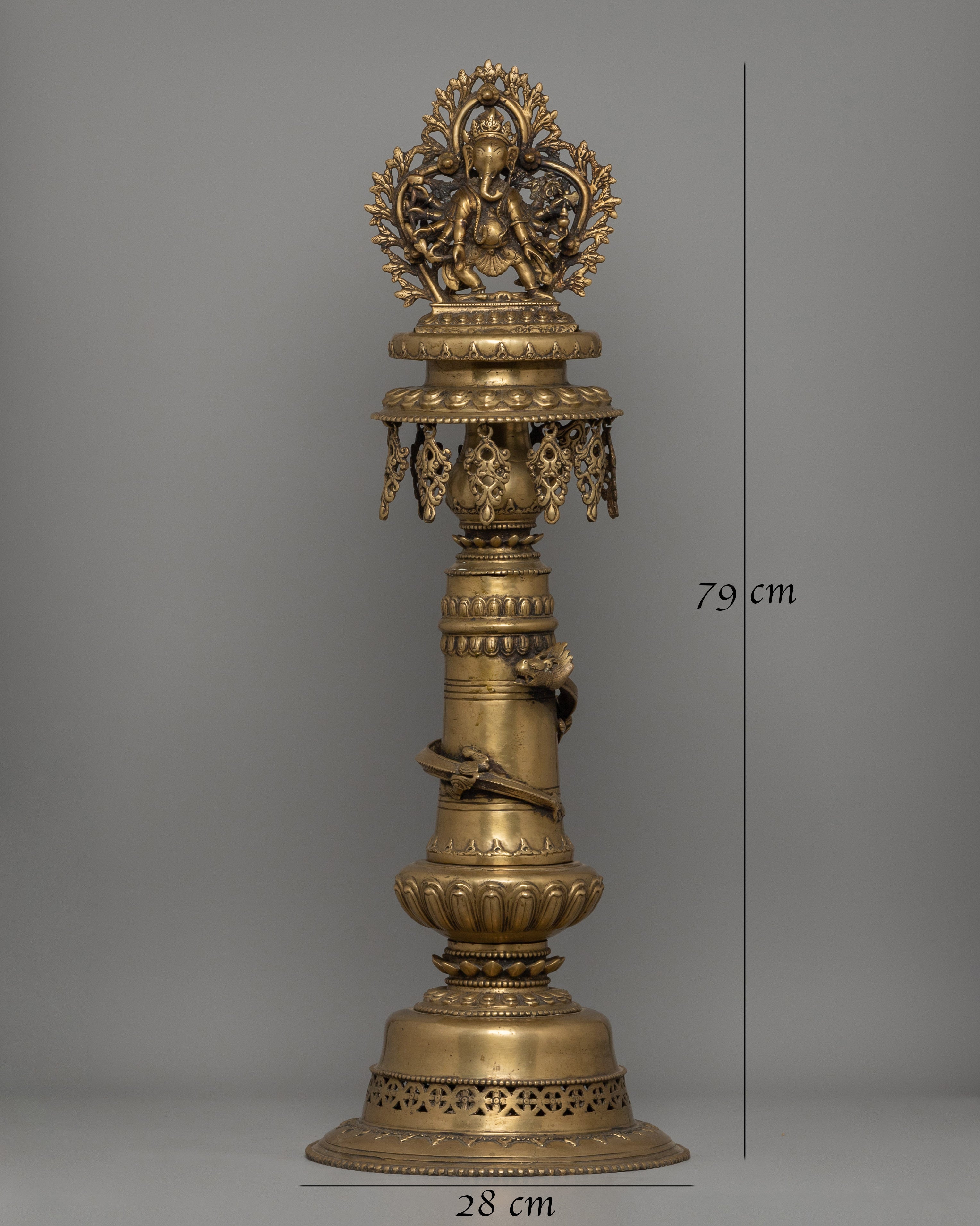 Brass Crafted Oil Lamp Set | Sacred Space Decor