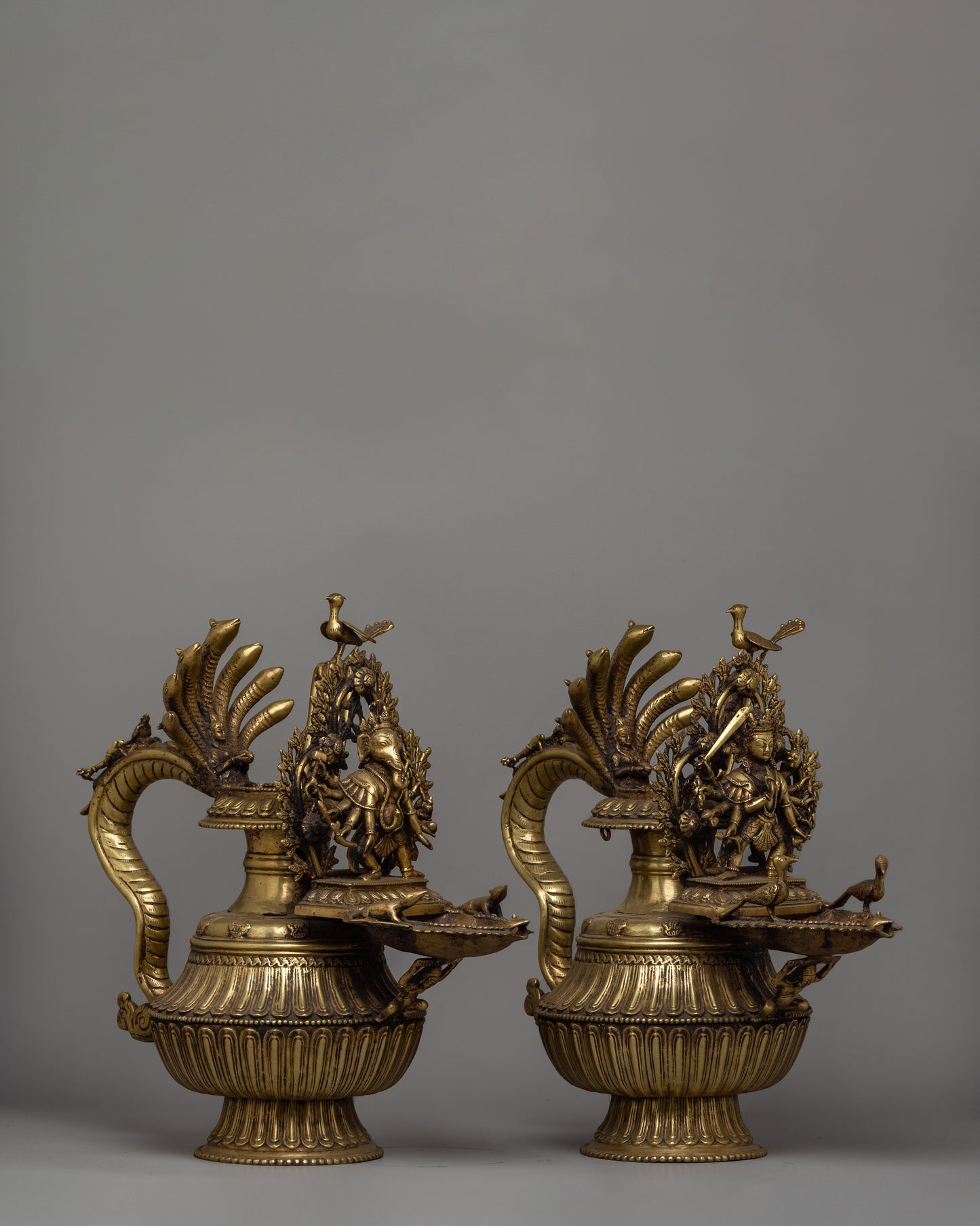 Brass Sukunda Set | A Sacred Nepalese Oil Lamp