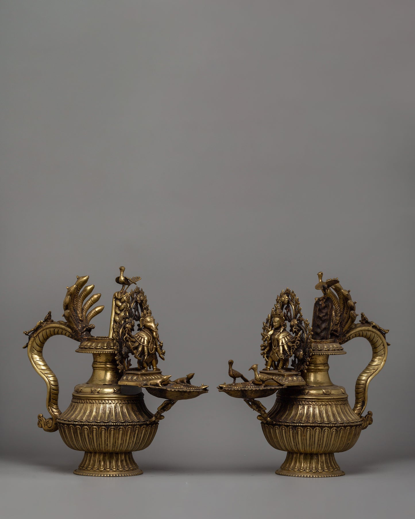 Brass Sukunda Set | A Sacred Nepalese Oil Lamp