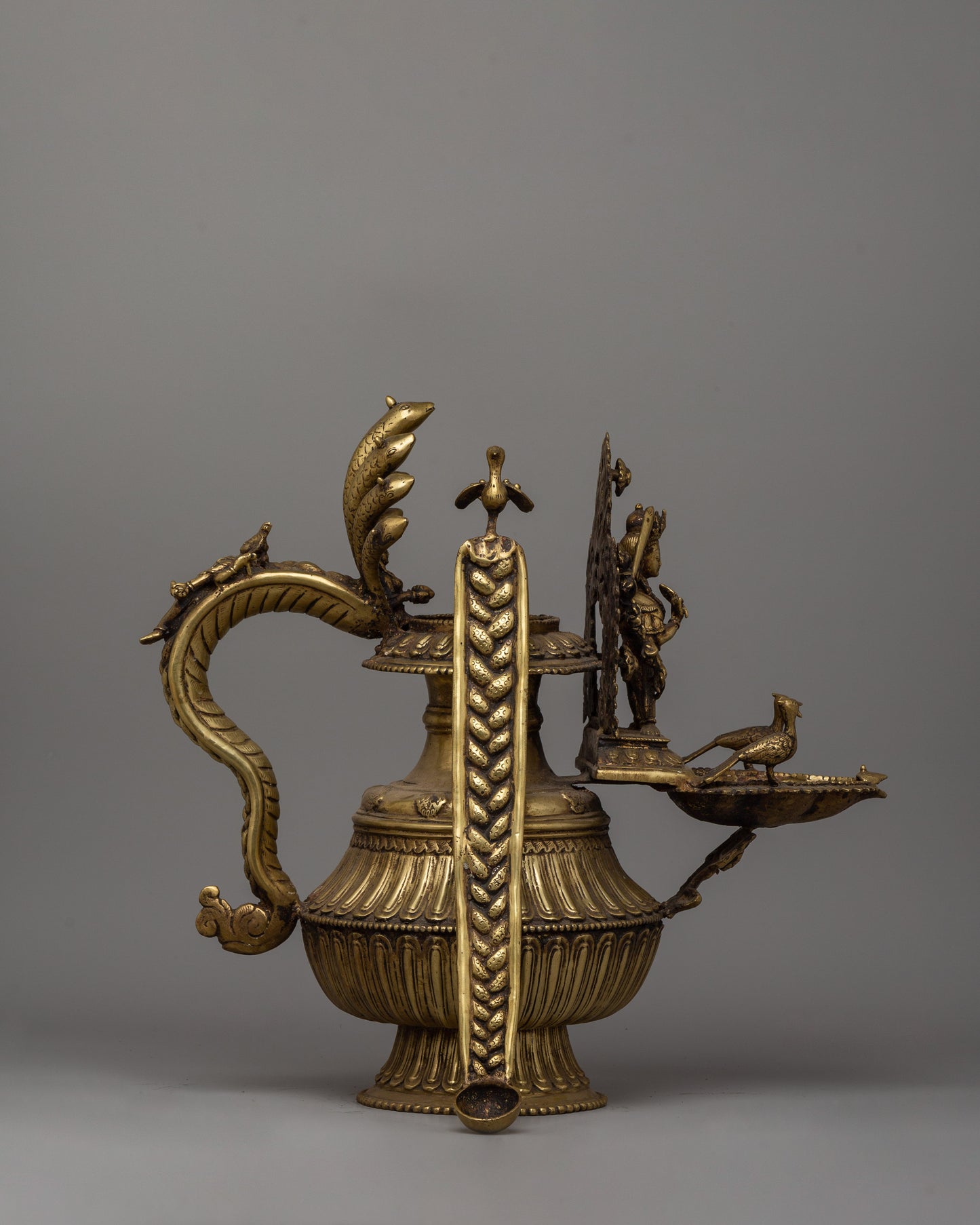 Brass Sukunda Set | A Sacred Nepalese Oil Lamp