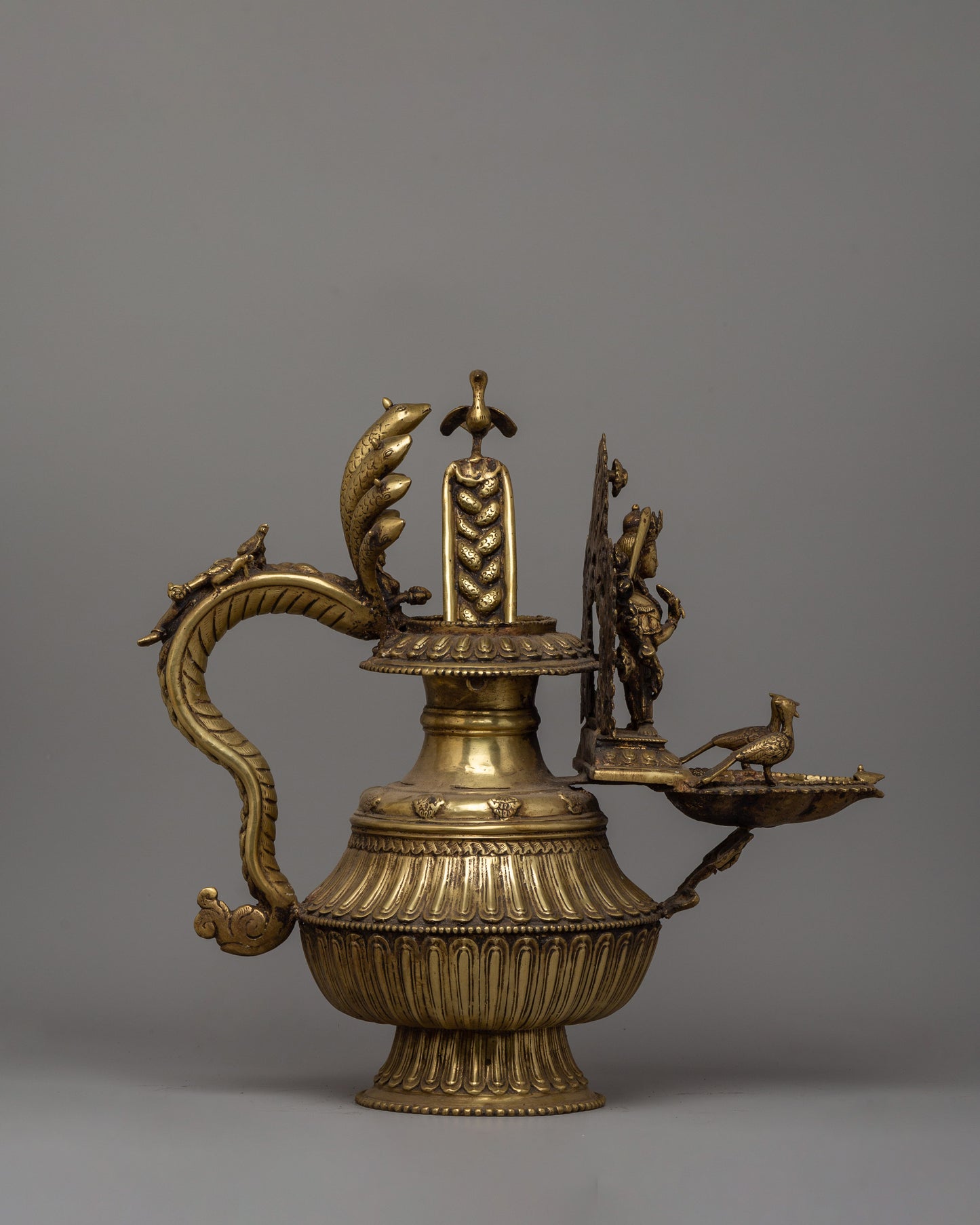 Brass Sukunda Set | A Sacred Nepalese Oil Lamp