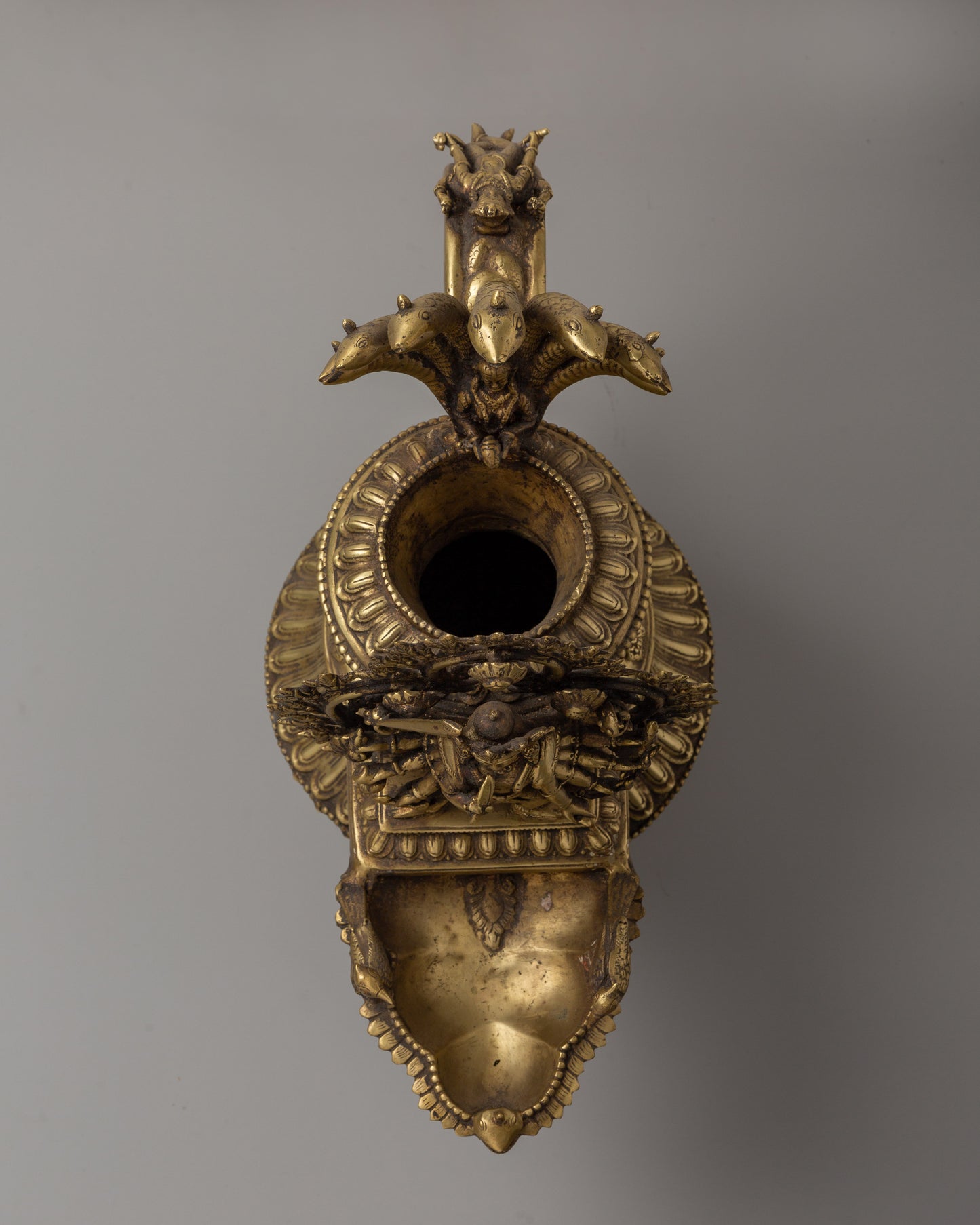 Brass Sukunda Set | A Sacred Nepalese Oil Lamp