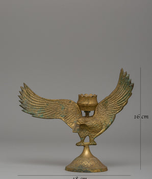 Brass Candle Lamp | 16cm Traditional Oil Lamp