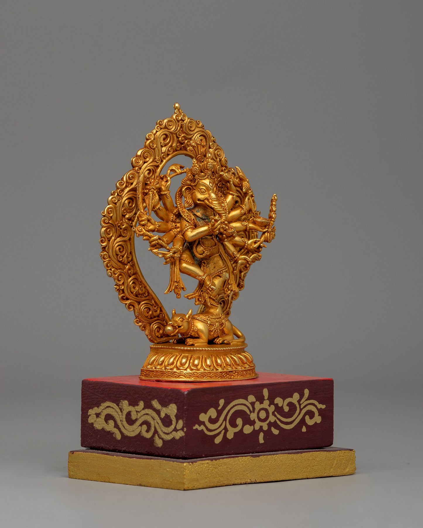 Twelve Armed Standing Ganesh | Perfect for Altars & Home Décor.