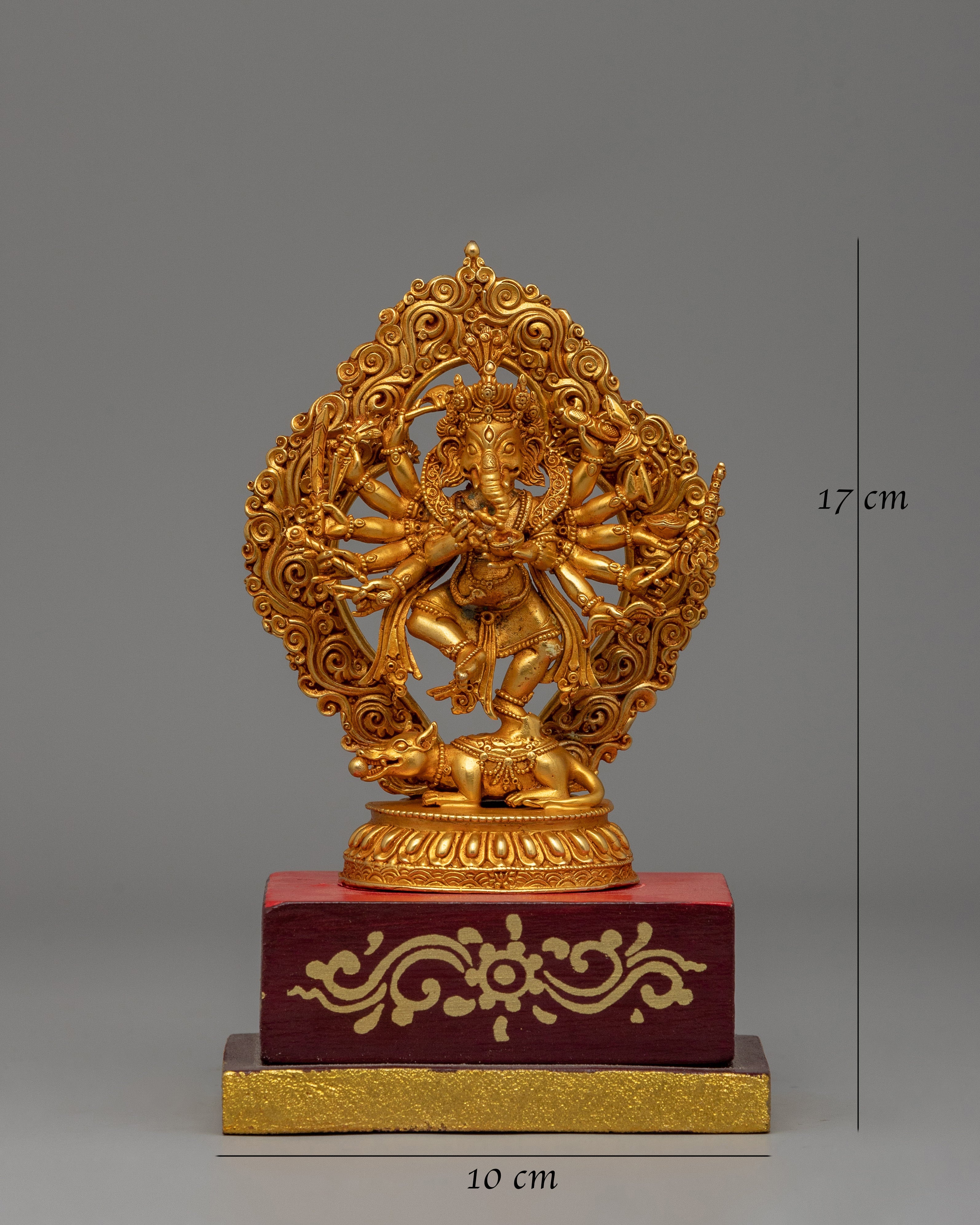 Twelve Armed Standing Ganesh | Perfect for Altars & Home Décor.