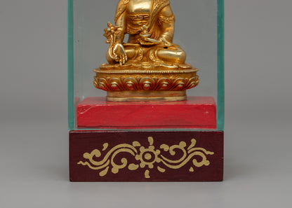 Gold-Plated Medicine Buddha | Copper & Gold-Plated Statue