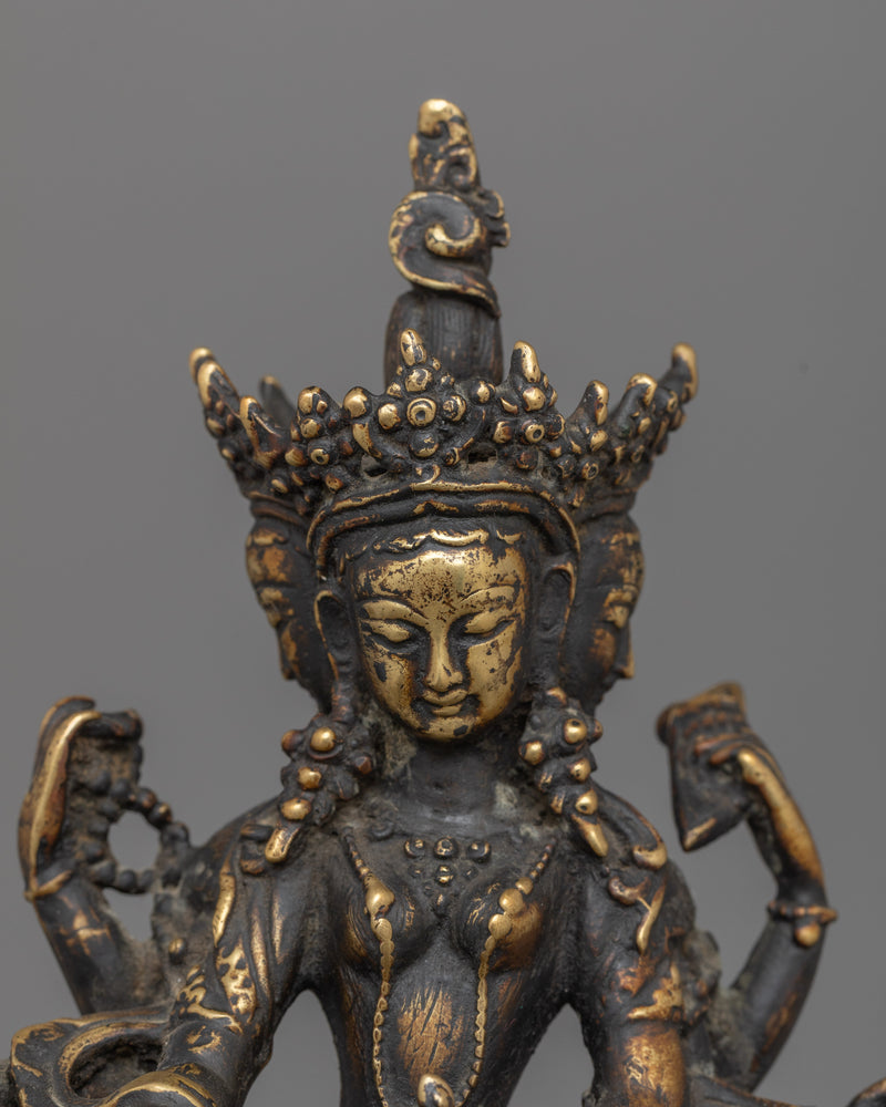 Six Armed Vasudhara Figurine | The Goddess of Abundance