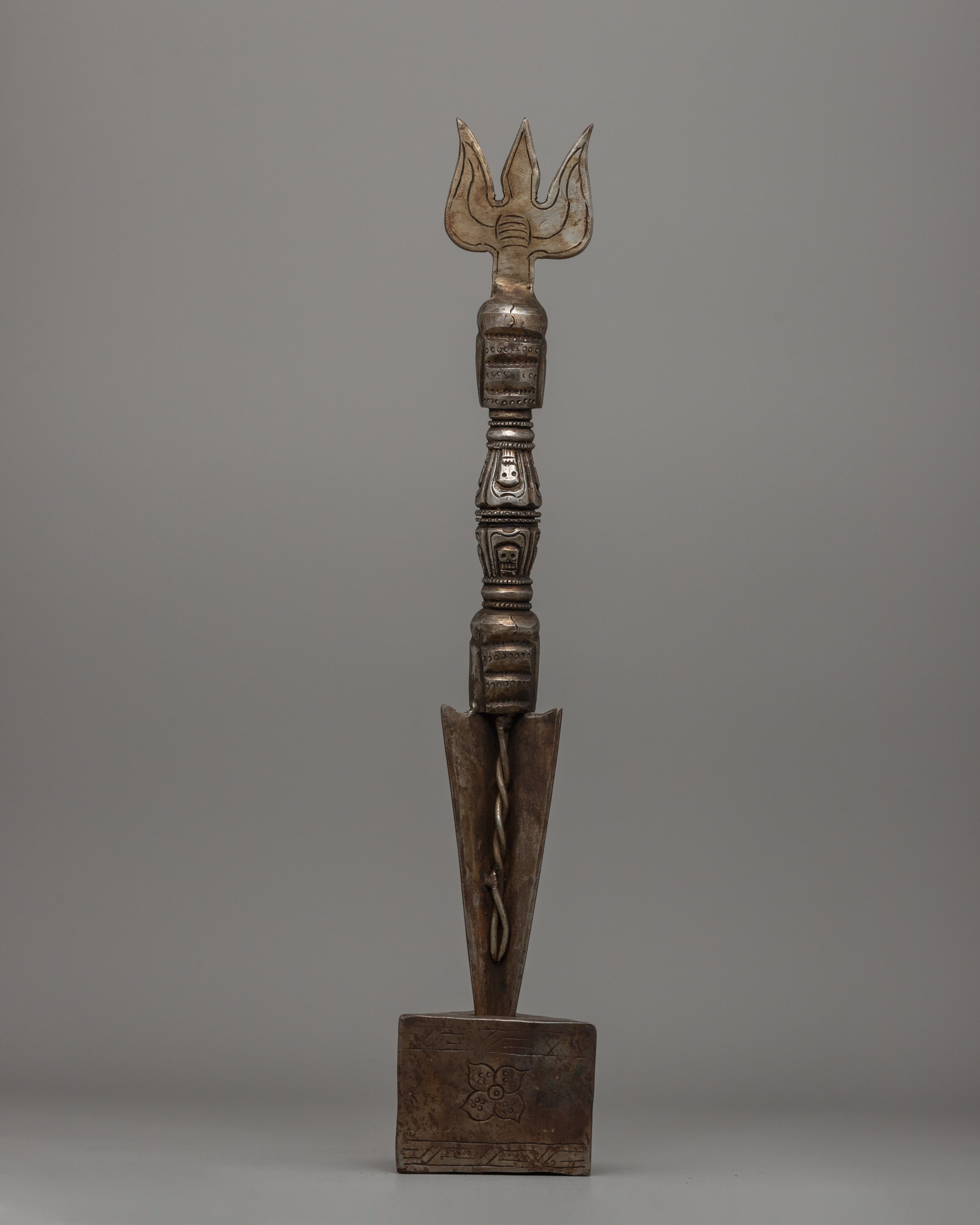 Phurba with A Three Pointed Weapon | A Powerful Tibetan Ritual Weapon