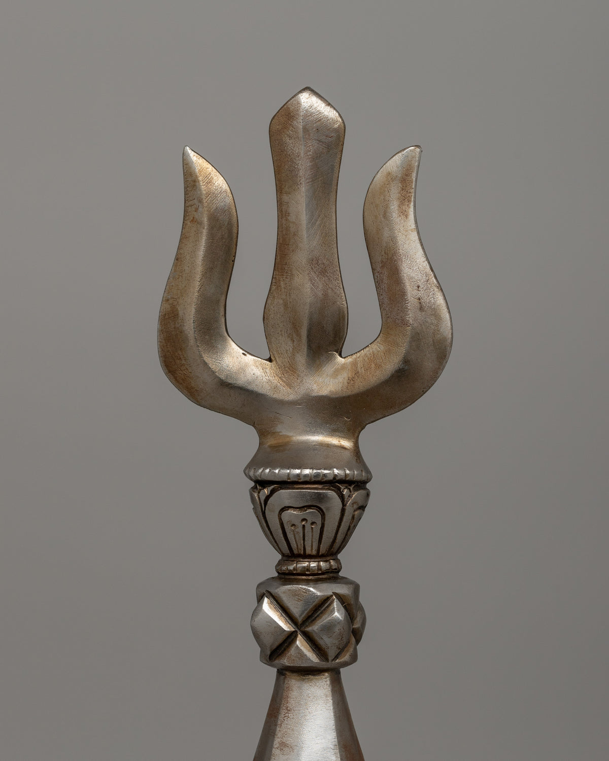 Vajrayana Trishul Phurba Ritual Stand | Tibetan Buddhist Iron Tool