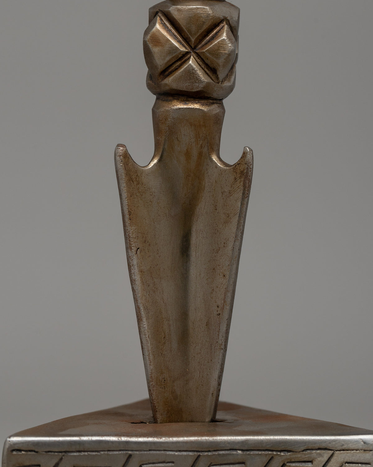 Vajrayana Trishul Phurba Ritual Stand | Tibetan Buddhist Iron Tool