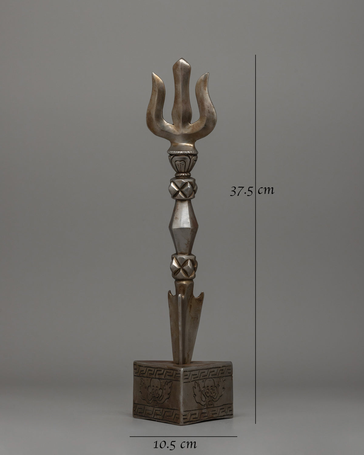 Vajrayana Trishul Phurba Ritual Stand | Tibetan Buddhist Iron Tool