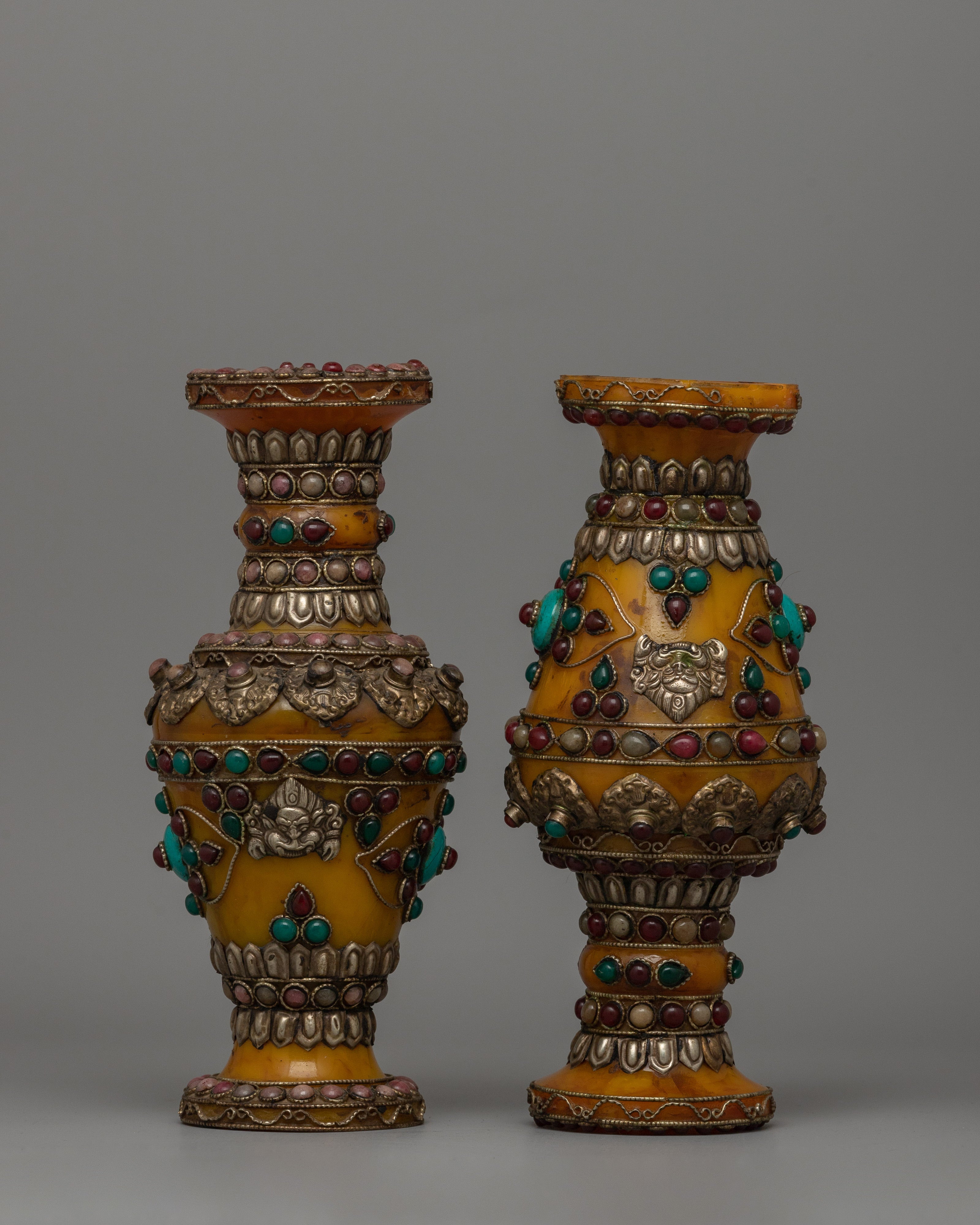 Home Decor Flower Vase | Traditional Himalayan Art