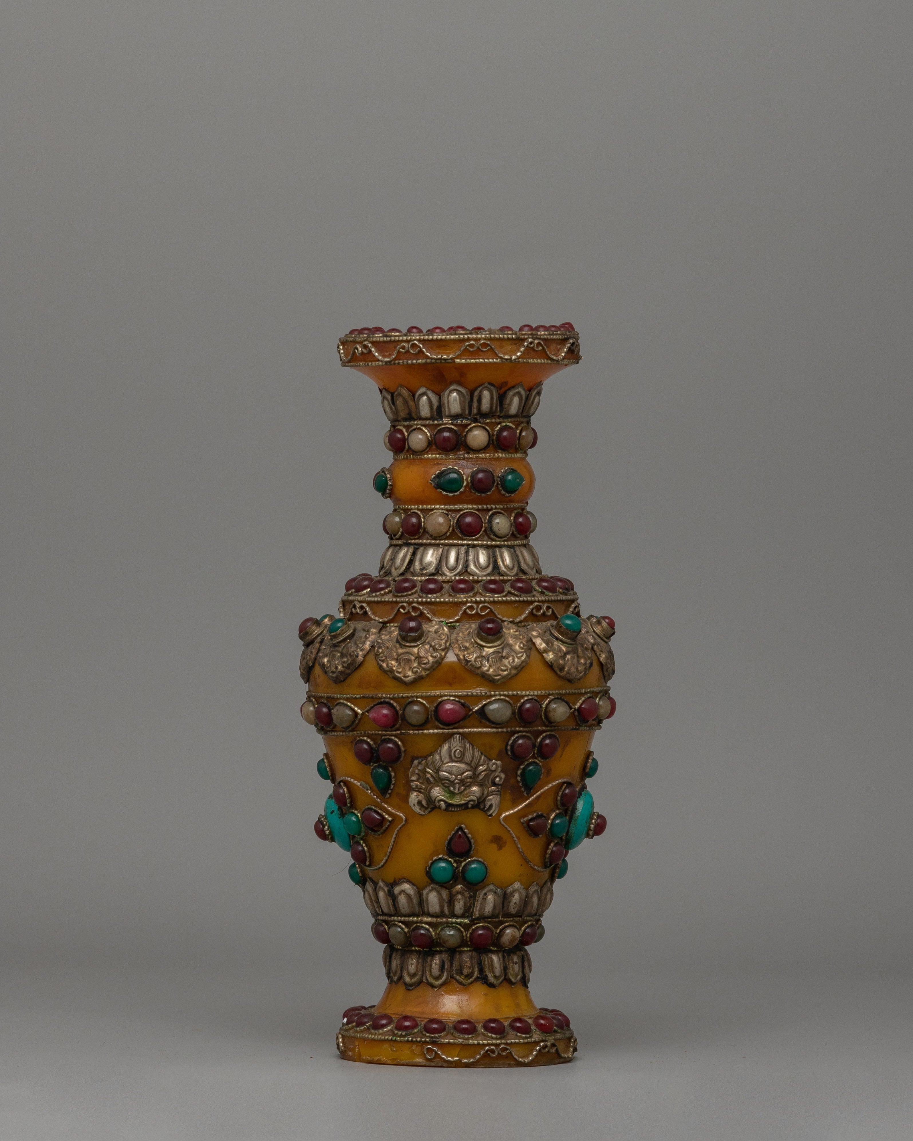 Home Decor Flower Vase | Traditional Himalayan Art
