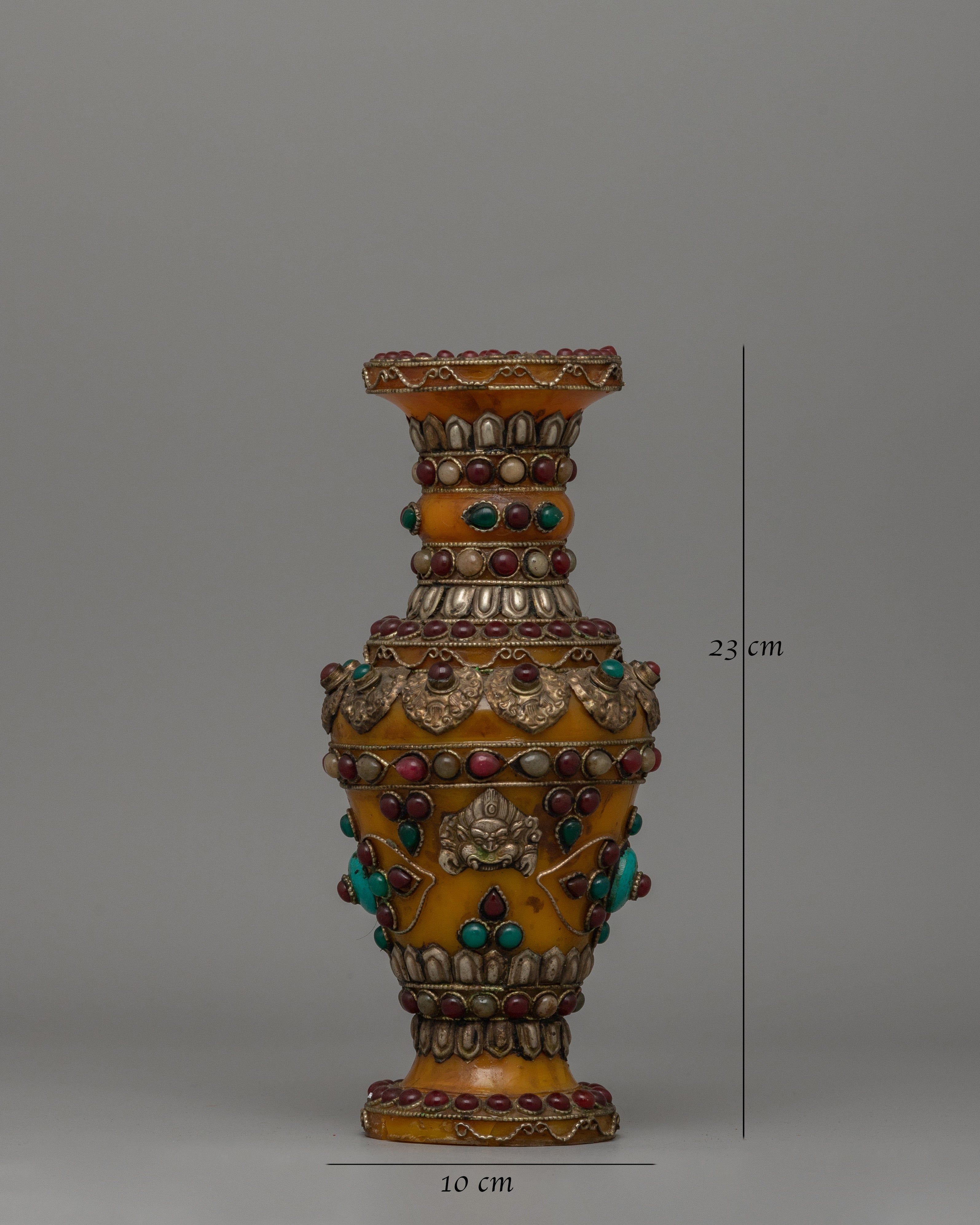 Home Decor Flower Vase | Traditional Himalayan Art