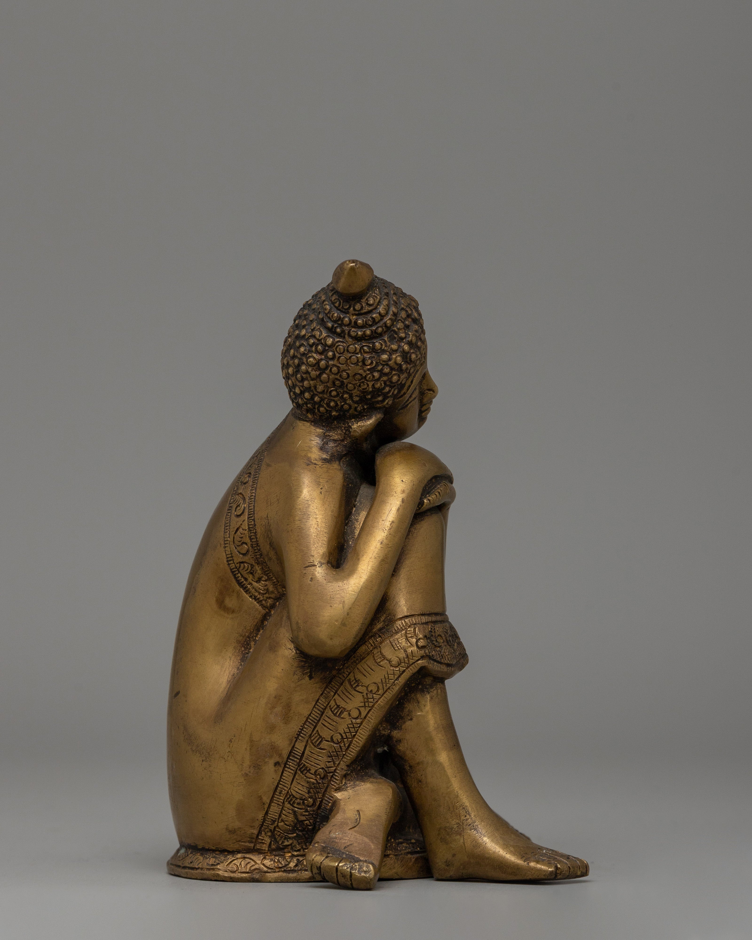 Traditional Himalayan Shakyamuni Buddha Statue | Spiritual Meditation Artwork