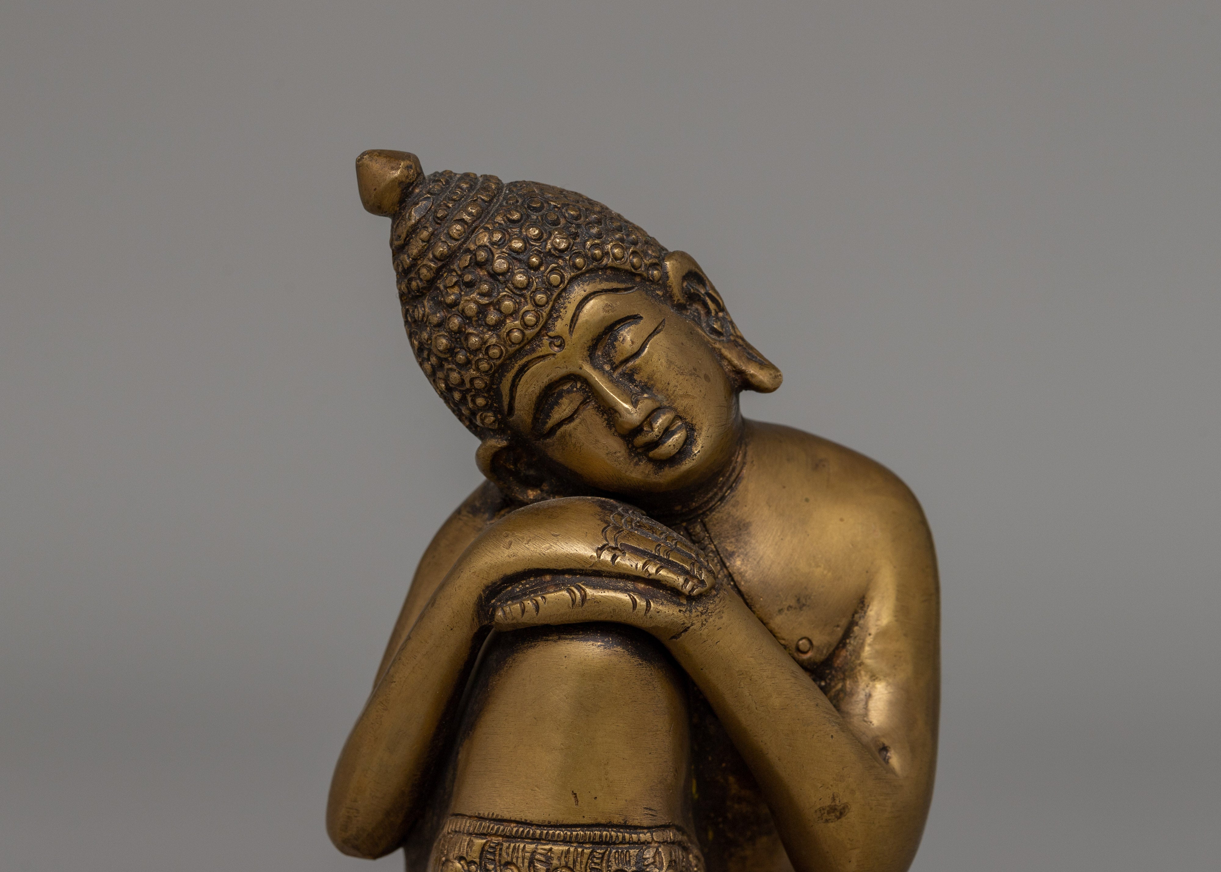 Traditional Himalayan Shakyamuni Buddha Statue | Spiritual Meditation Artwork