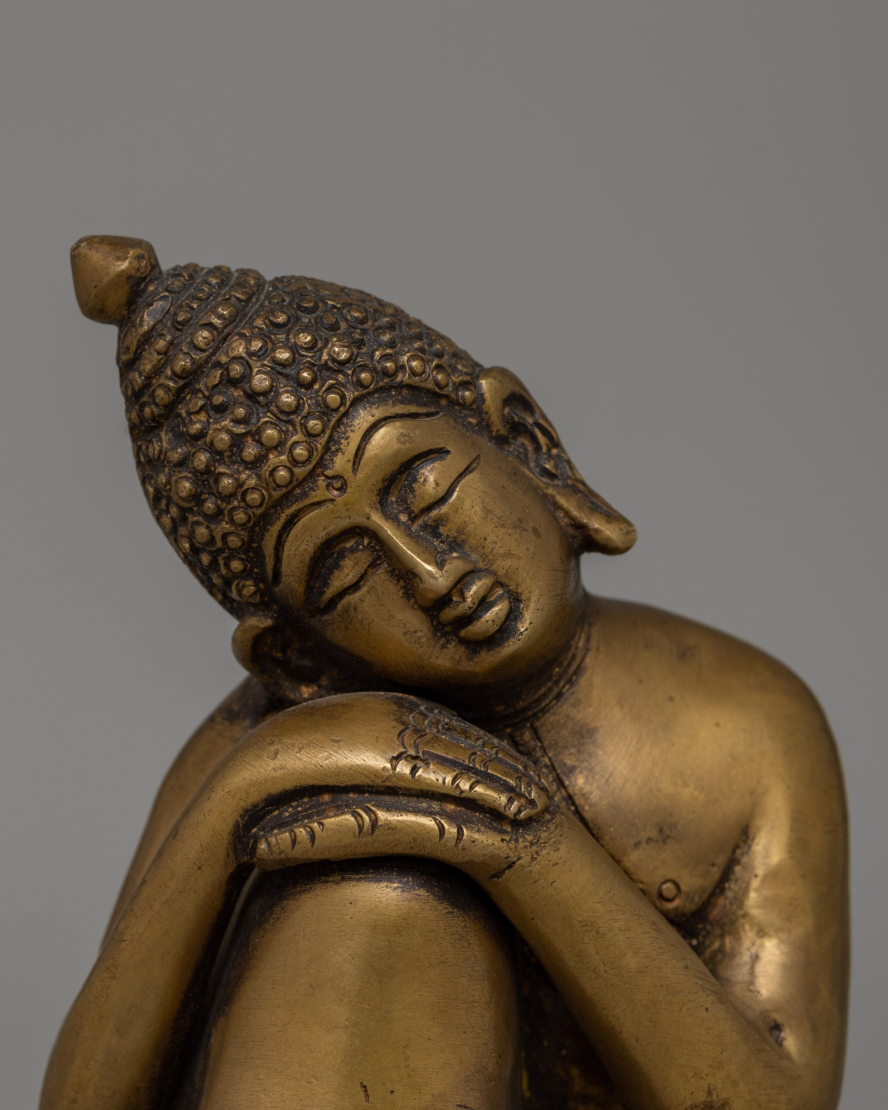 Traditional Himalayan Shakyamuni Buddha Statue | Spiritual Meditation Artwork