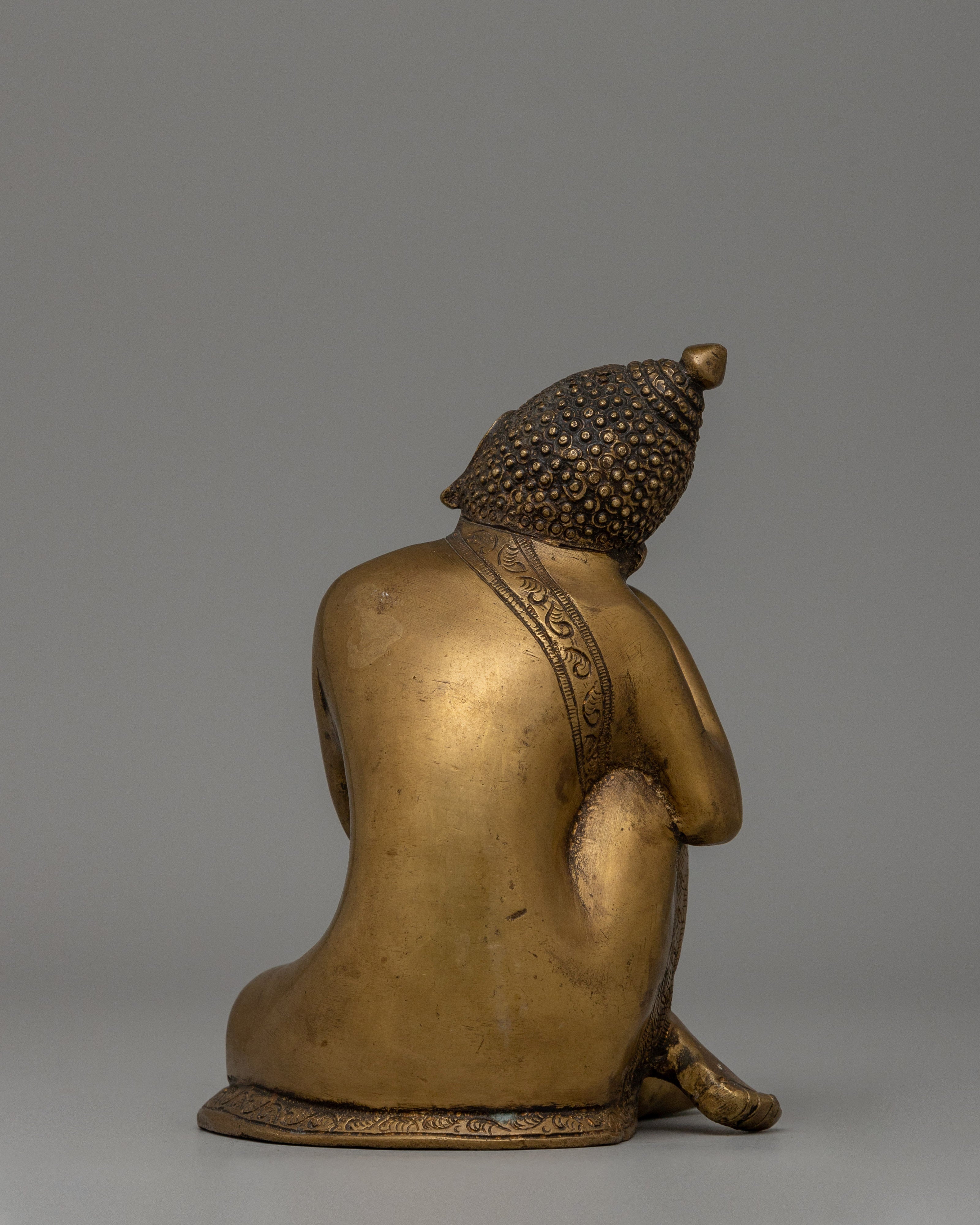 Traditional Himalayan Shakyamuni Buddha Statue | Spiritual Meditation Artwork