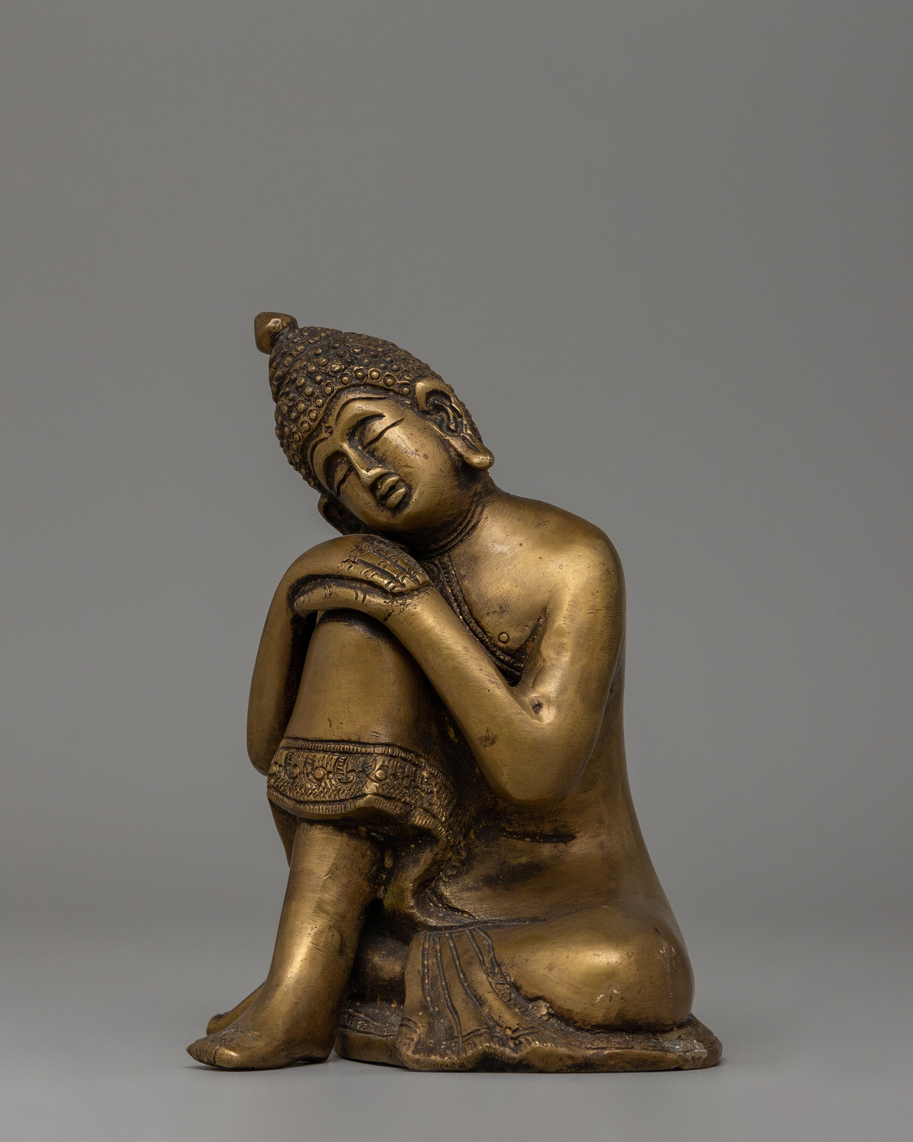 Traditional Himalayan Shakyamuni Buddha Statue | Spiritual Meditation Artwork