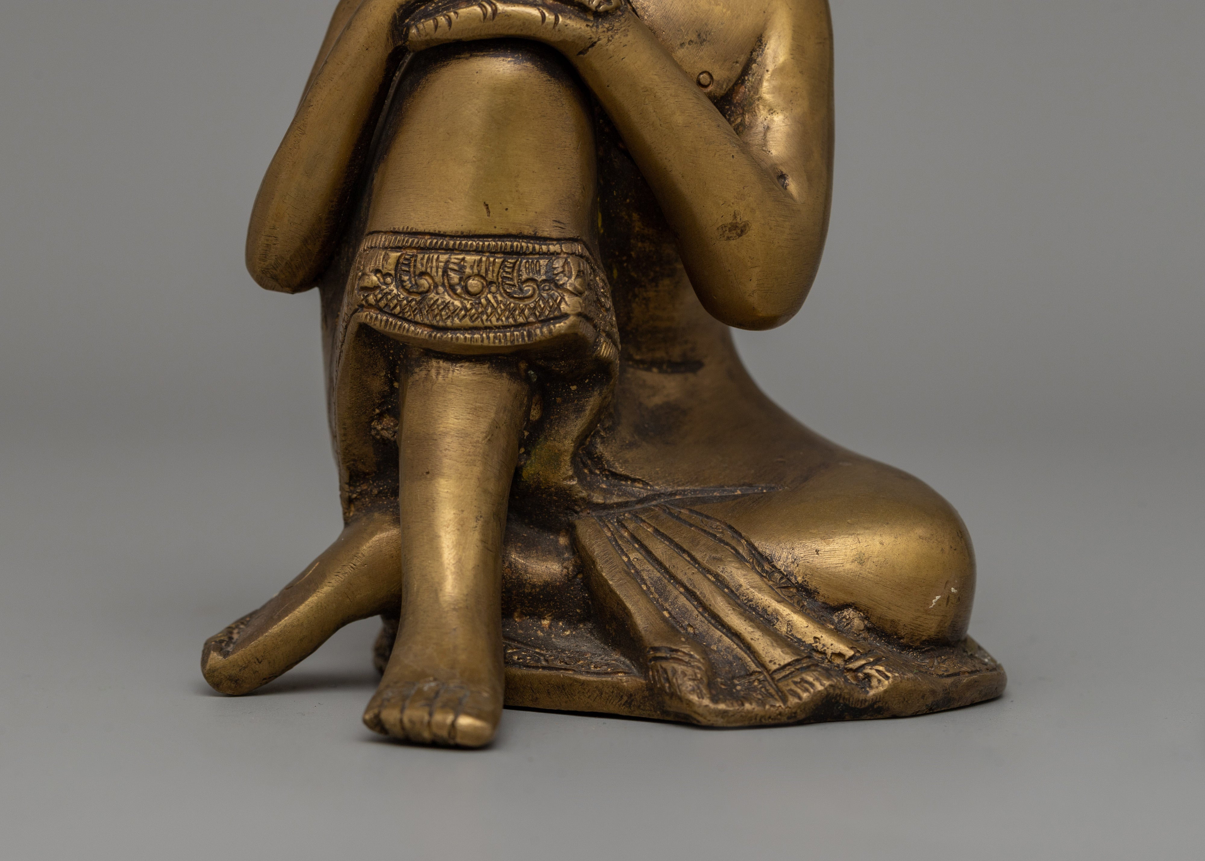 Traditional Himalayan Shakyamuni Buddha Statue | Spiritual Meditation Artwork