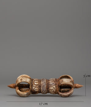 Hand-Carved Vajra Buddhist Ritual Item | Traditional Tibetan Ritual Symbol
