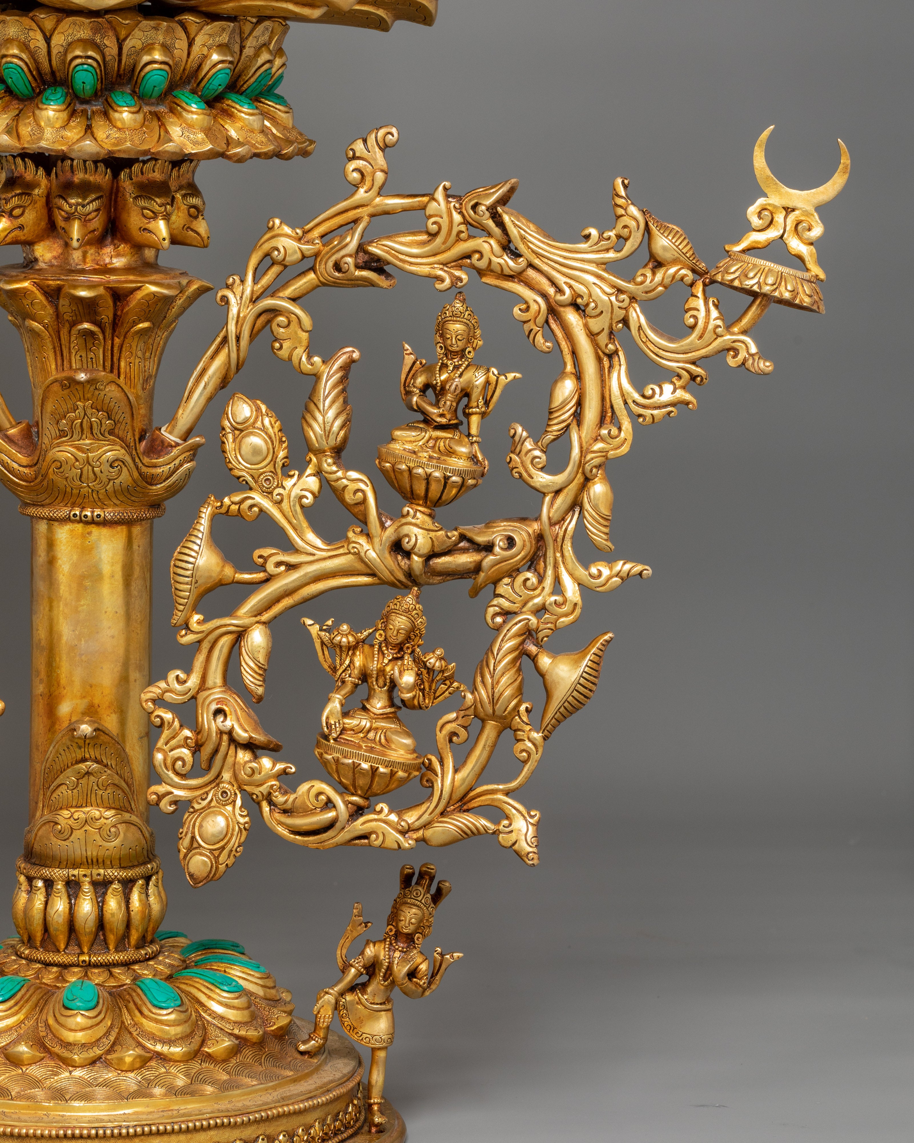 Chakrasamvara's Lotus Mandala Sculpture | Sacred Buddhist Symbol of Purity