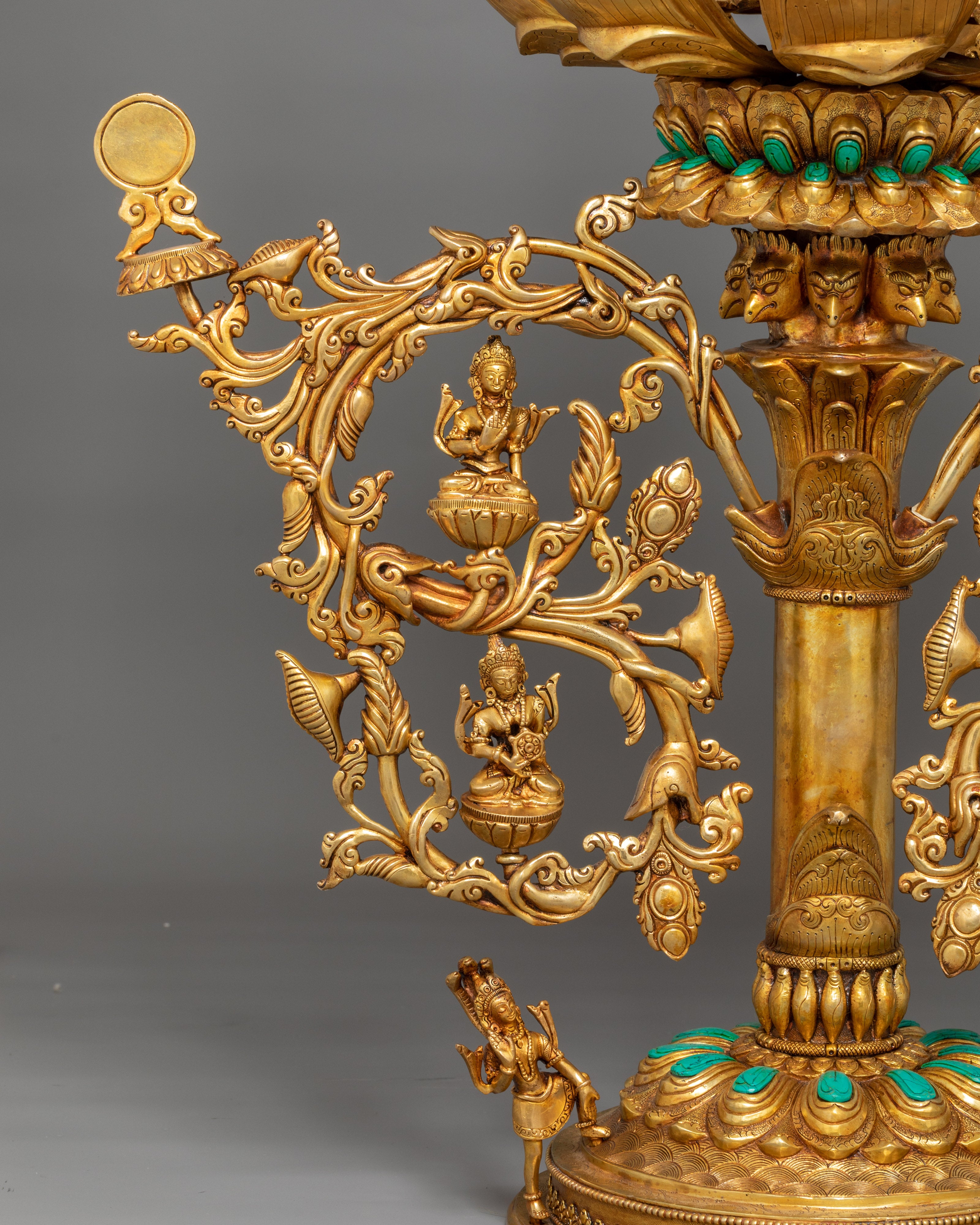 Chakrasamvara's Lotus Mandala Sculpture | Sacred Buddhist Symbol of Purity