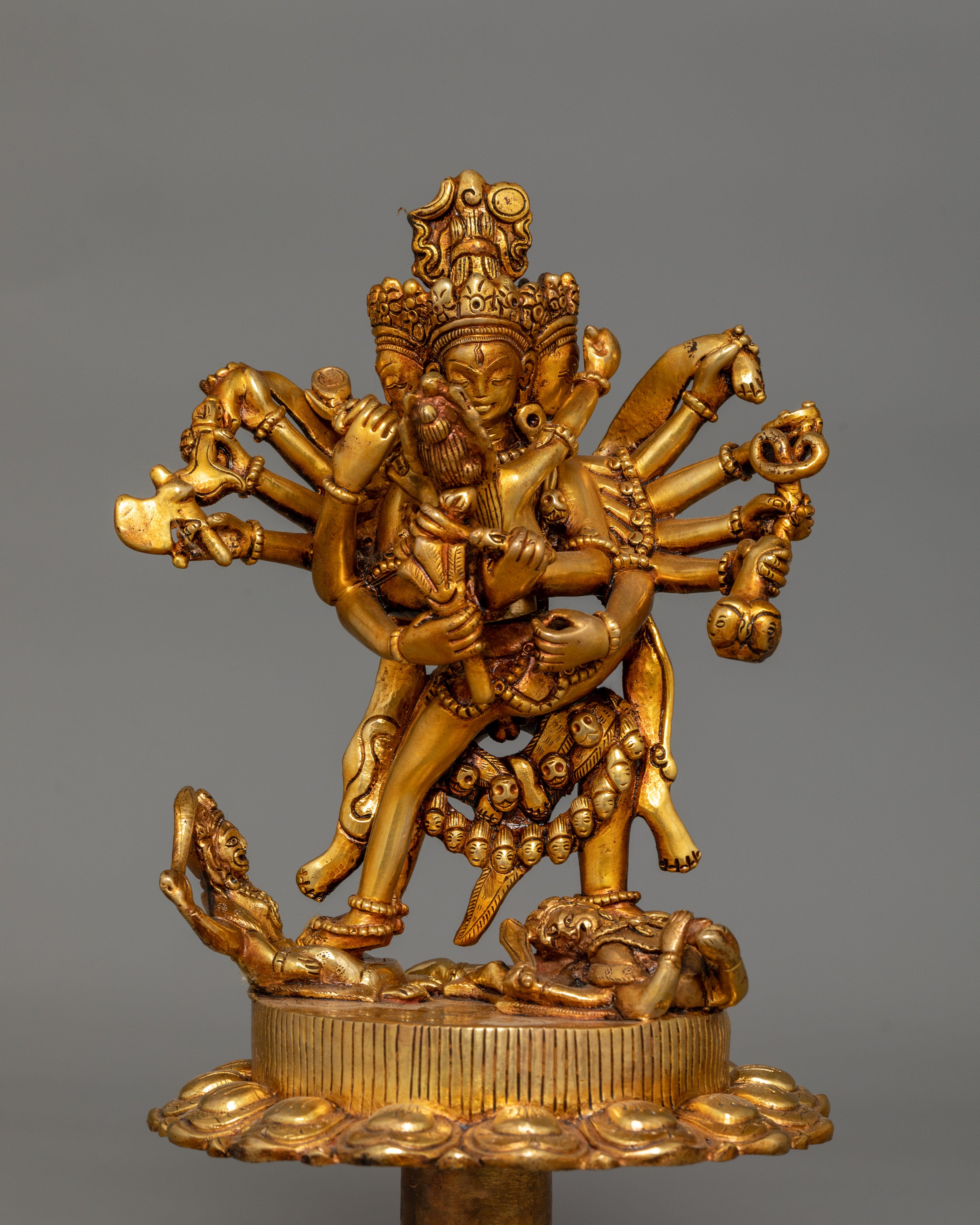 Chakrasamvara's Lotus Mandala Sculpture | Sacred Buddhist Symbol of Purity
