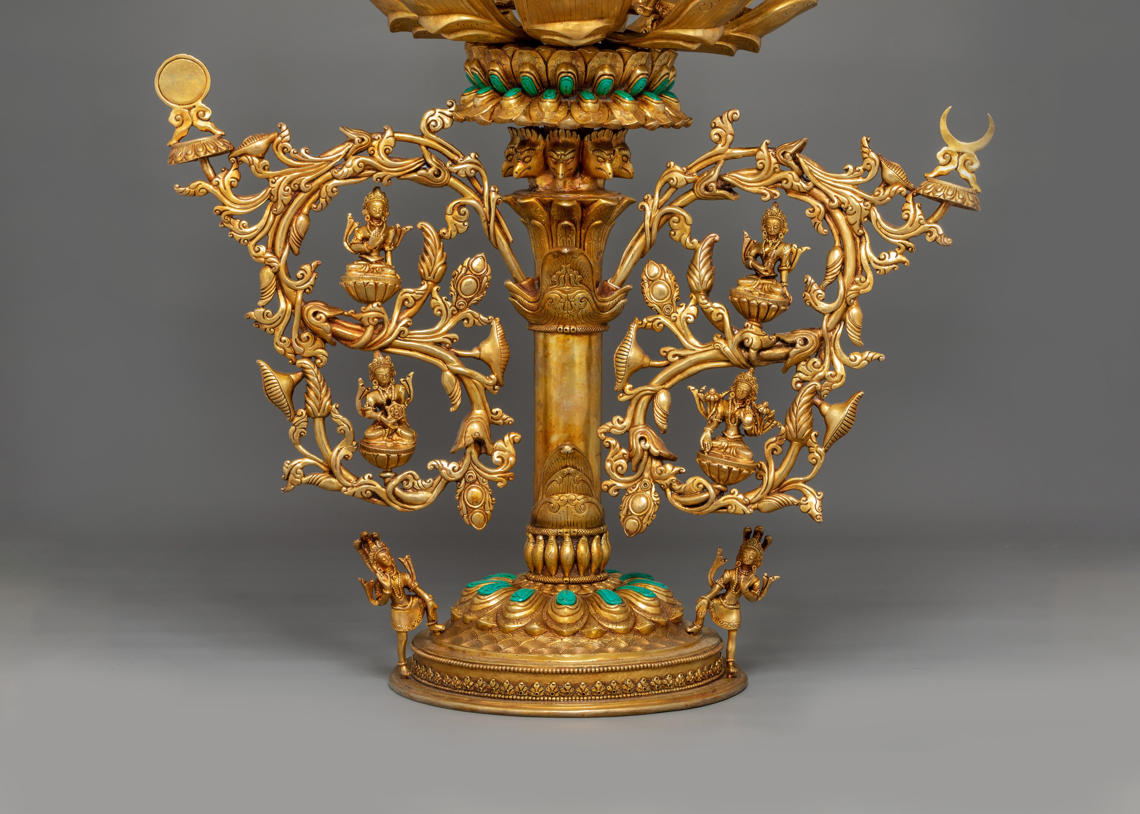 Chakrasamvara's Lotus Mandala Sculpture | Sacred Buddhist Symbol of Purity