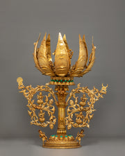Chakrasamvara's Lotus Mandala Sculpture