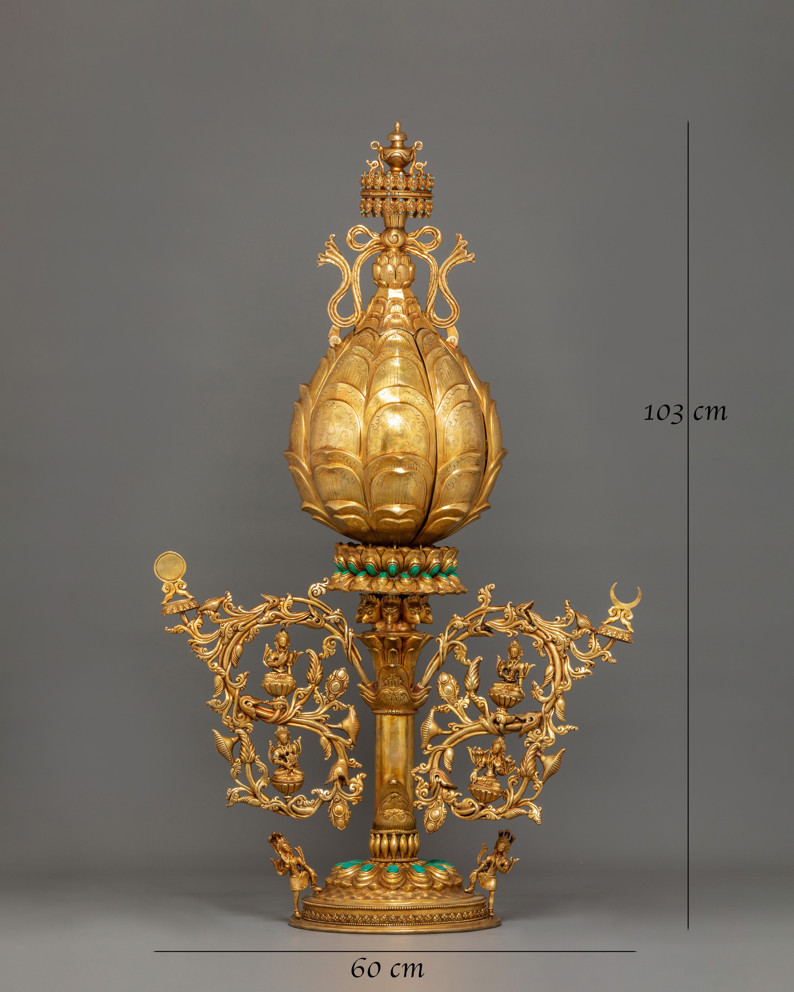Chakrasamvara's Lotus Mandala Sculpture | Sacred Buddhist Symbol of Purity