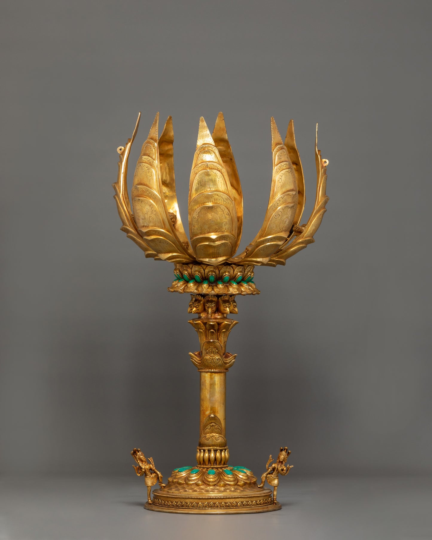 Gold-Plated Lotus Artwork | Sacred Buddhist Symbol of Purity