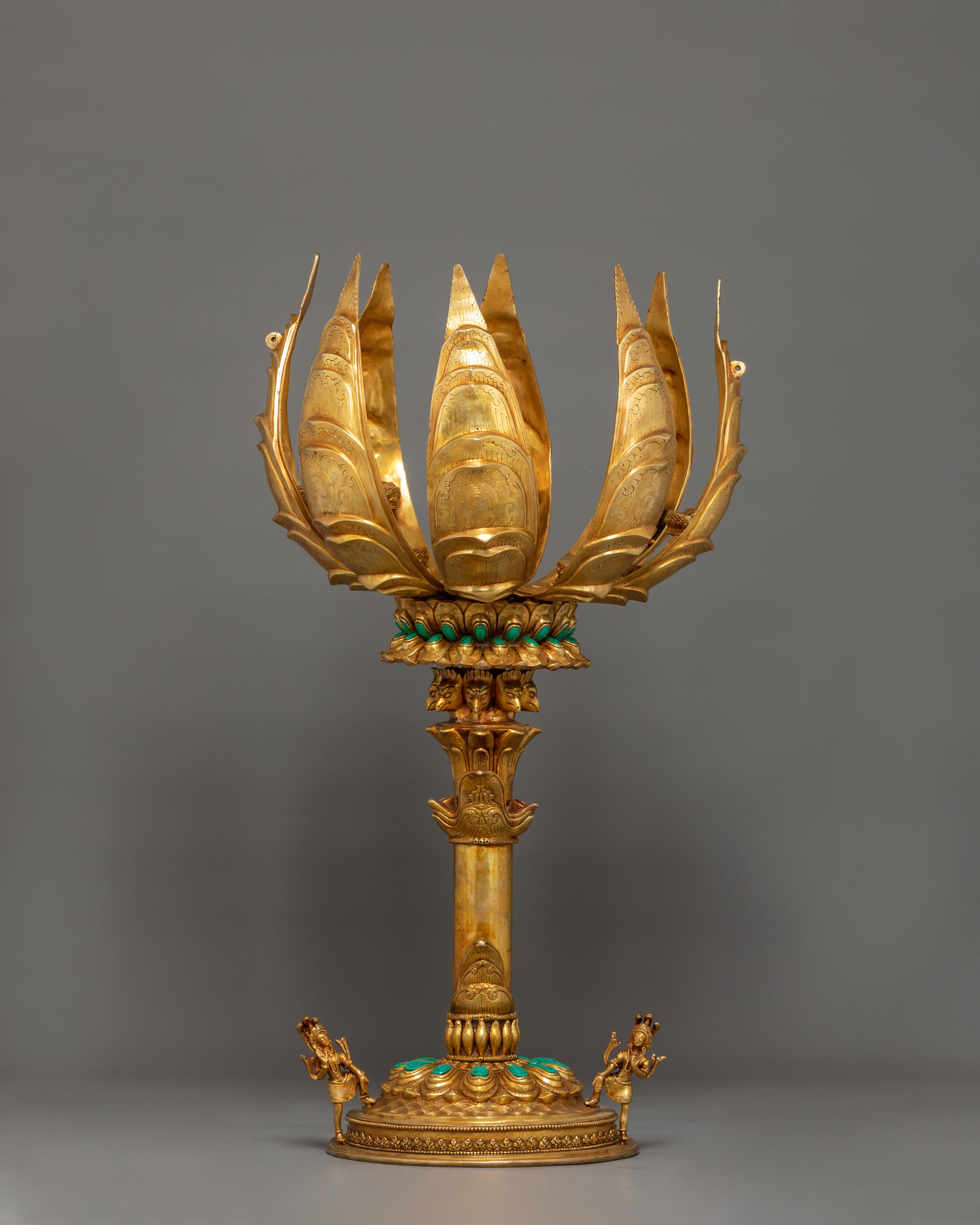 Chakrasamvara's Lotus Mandala Sculpture | Sacred Buddhist Symbol of Purity